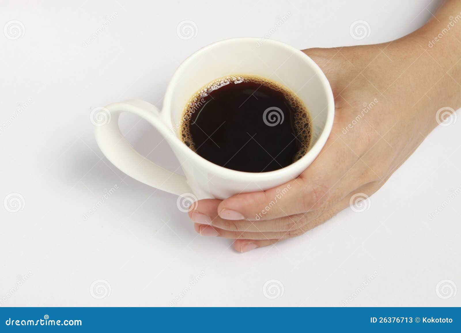 Coffee in hand. stock image. Image of beverage, black 26376713