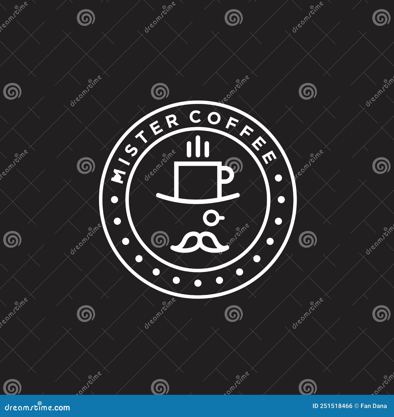 Coffee Hat Logo or Cafe Logo Stock Vector Illustration of text