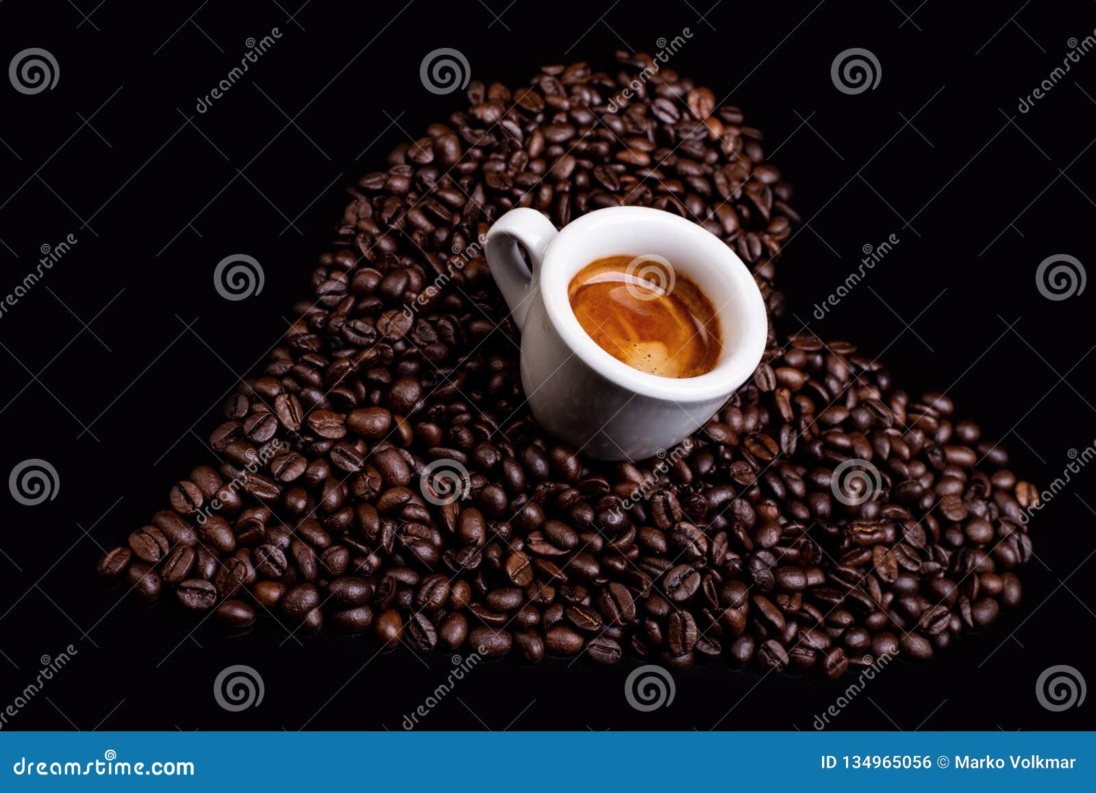 Coffee heart with espresso stock photo. Image of crema 134965056