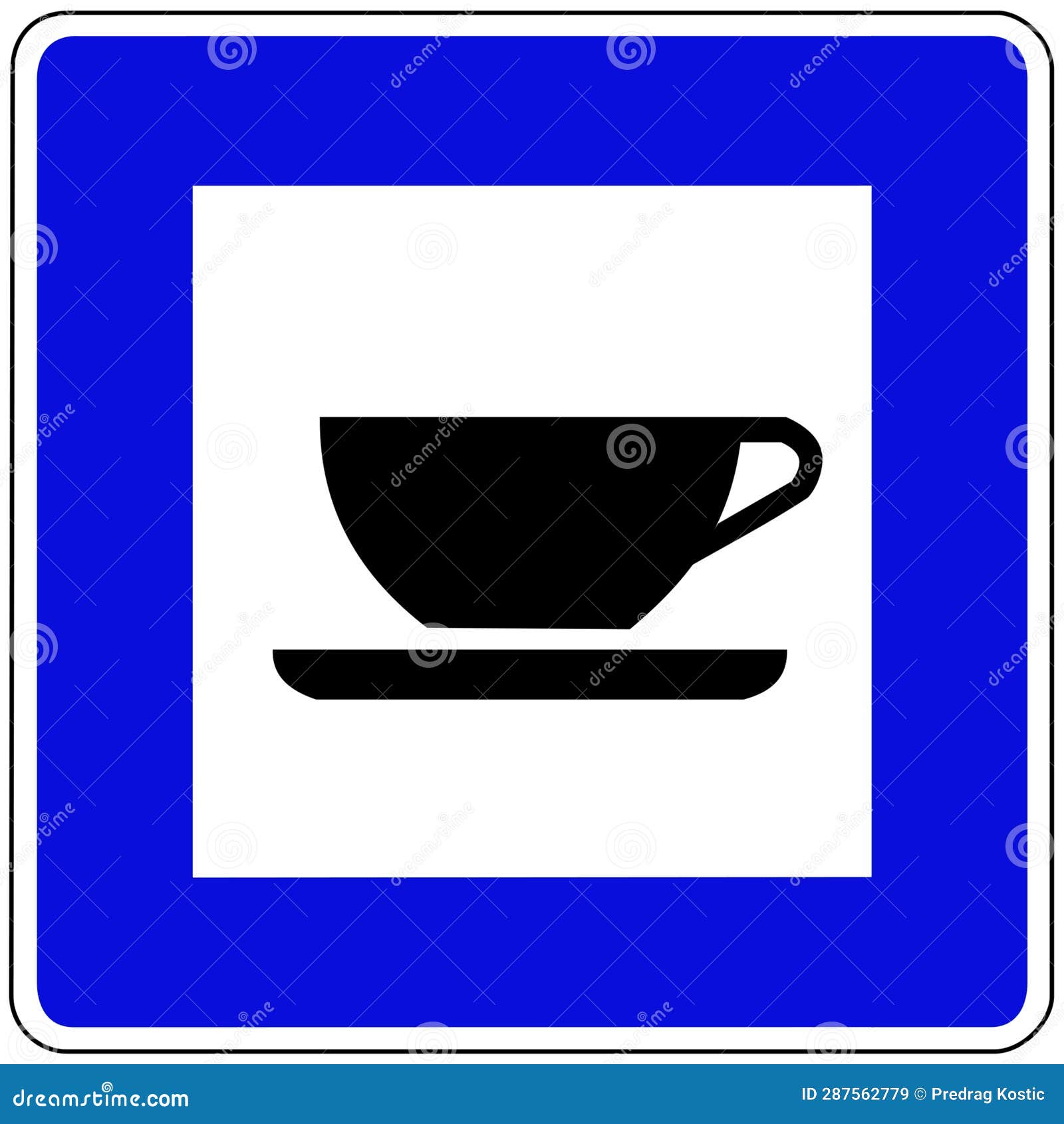Coffee on the highway stock illustration. Illustration of advertising