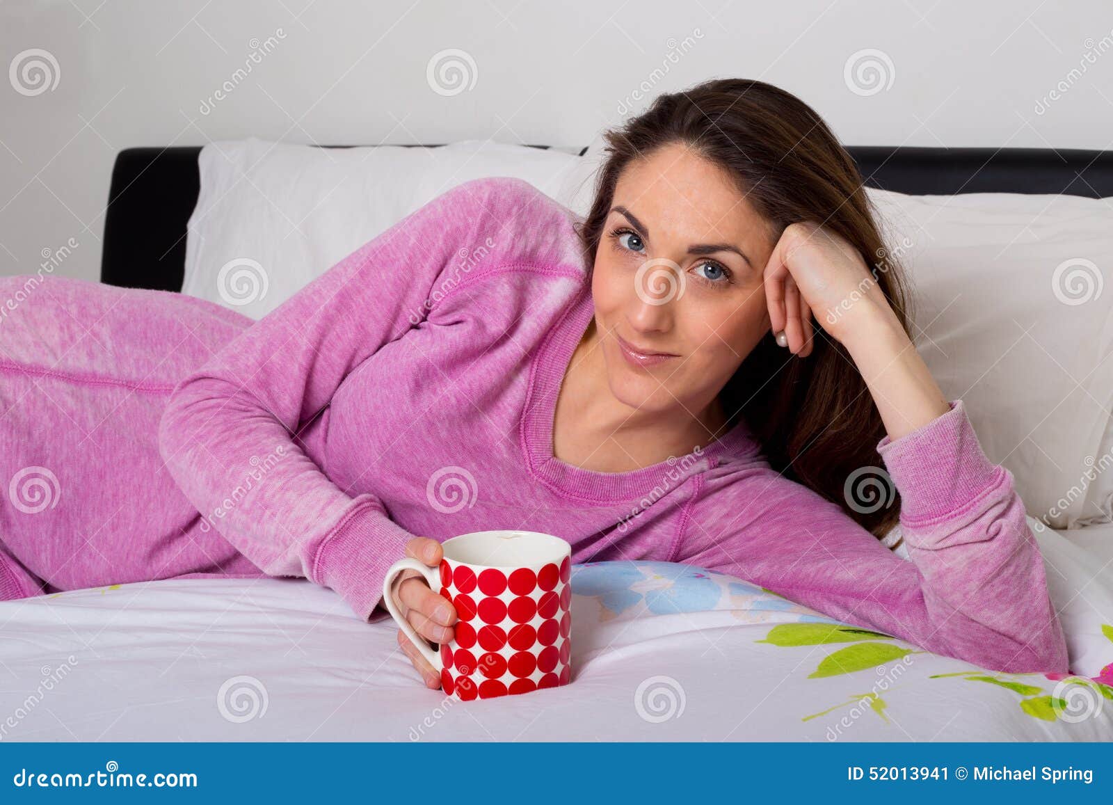 Coffee At Home Stock Image Image Of Female Bedroom 52013941