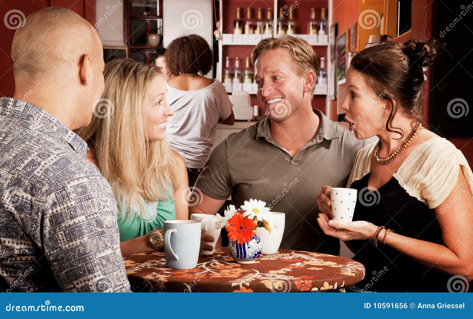 Coffee House Friends stock photo. Image of beverage, beautiful 10591656