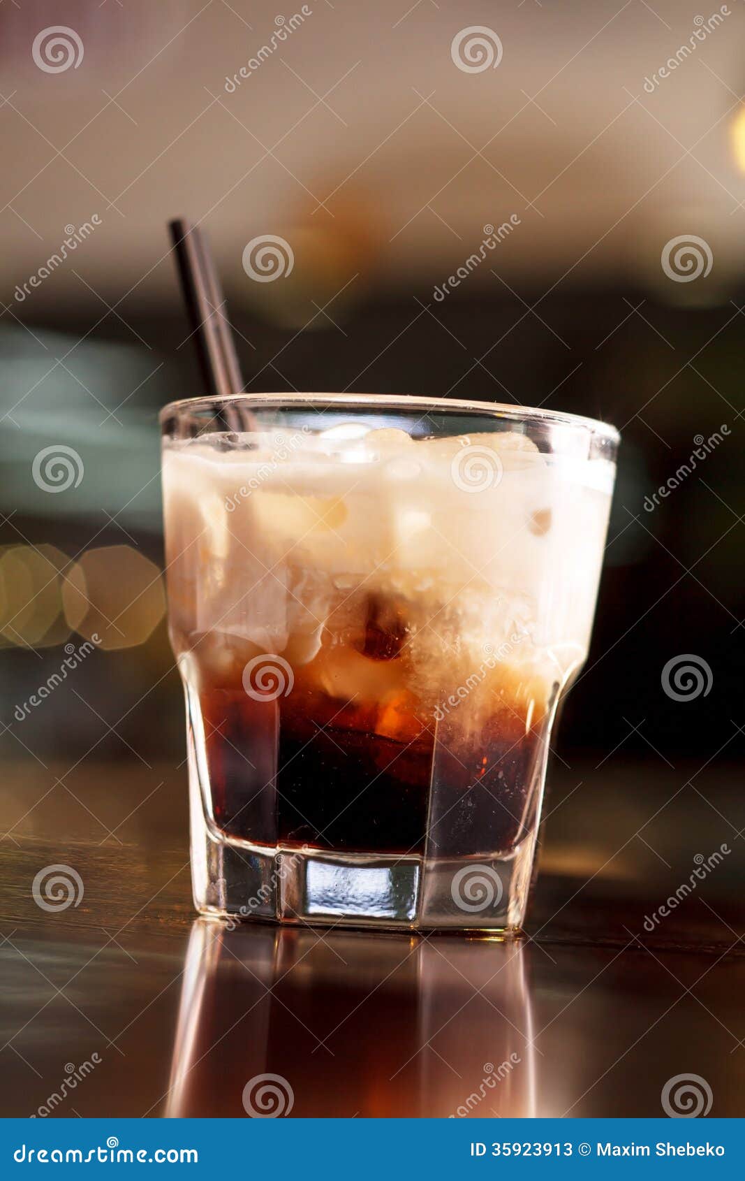 Coffee with ice cream stock image. Image of fresh, beverage 35923913