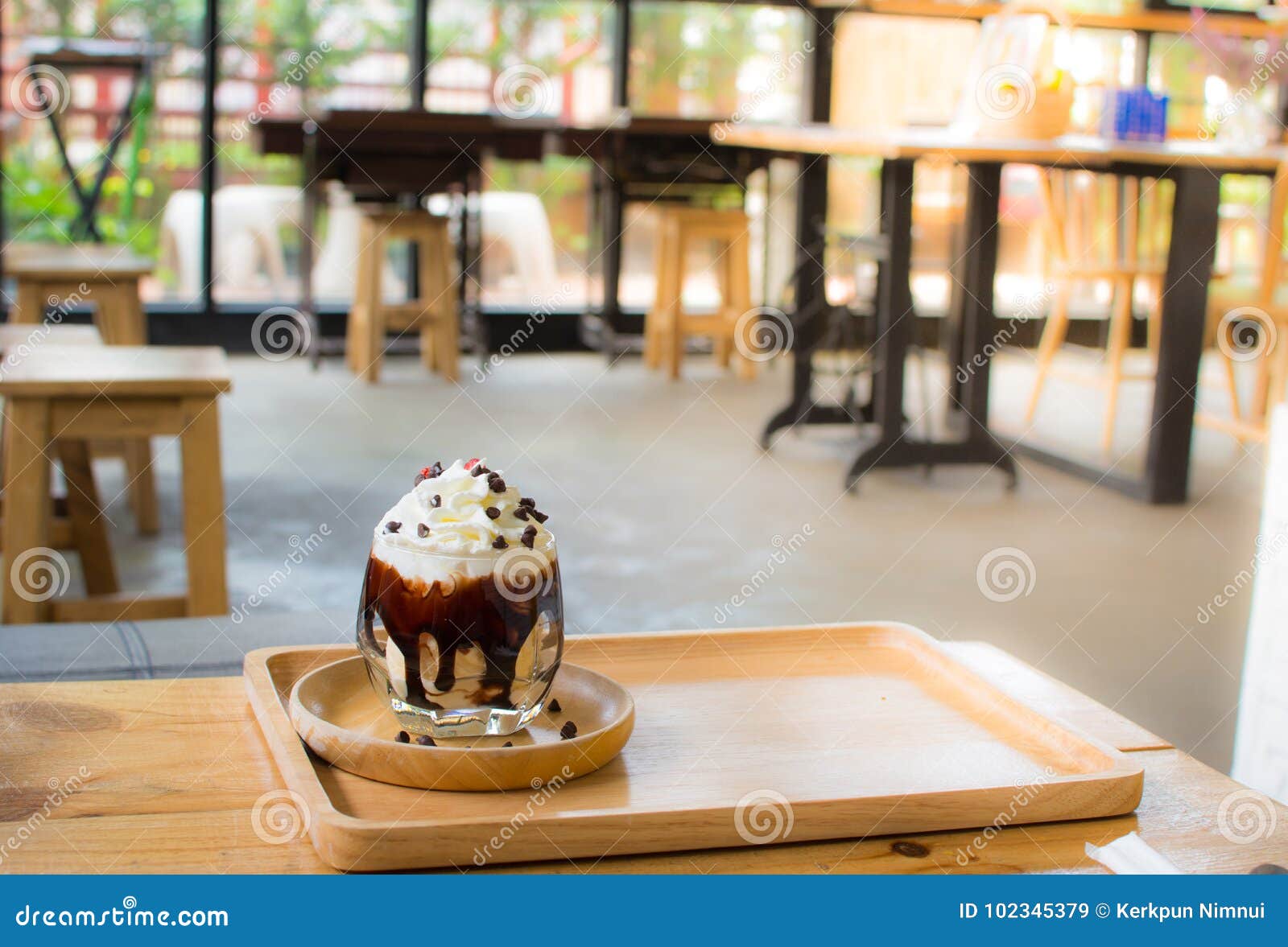 Coffee with Ice Cream in Coffee Shop Stock Image Image of poster