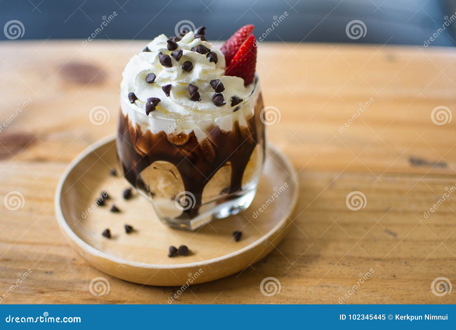 Coffee with Ice Cream in Coffee Shop Stock Image Image of mocha