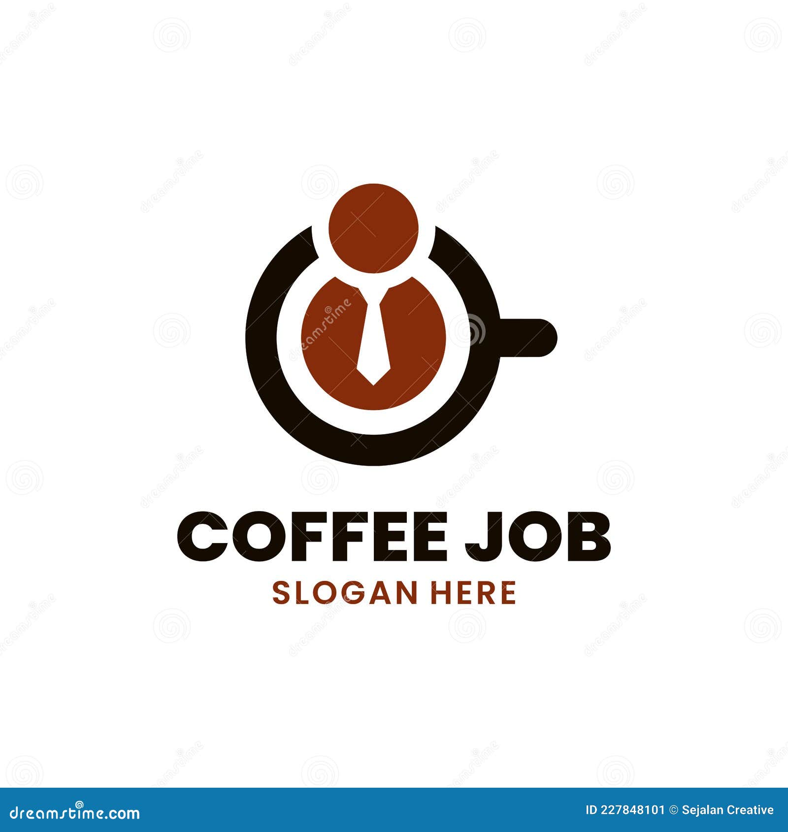 Coffee Job Logo Template Design Stock Vector Illustration of graphic