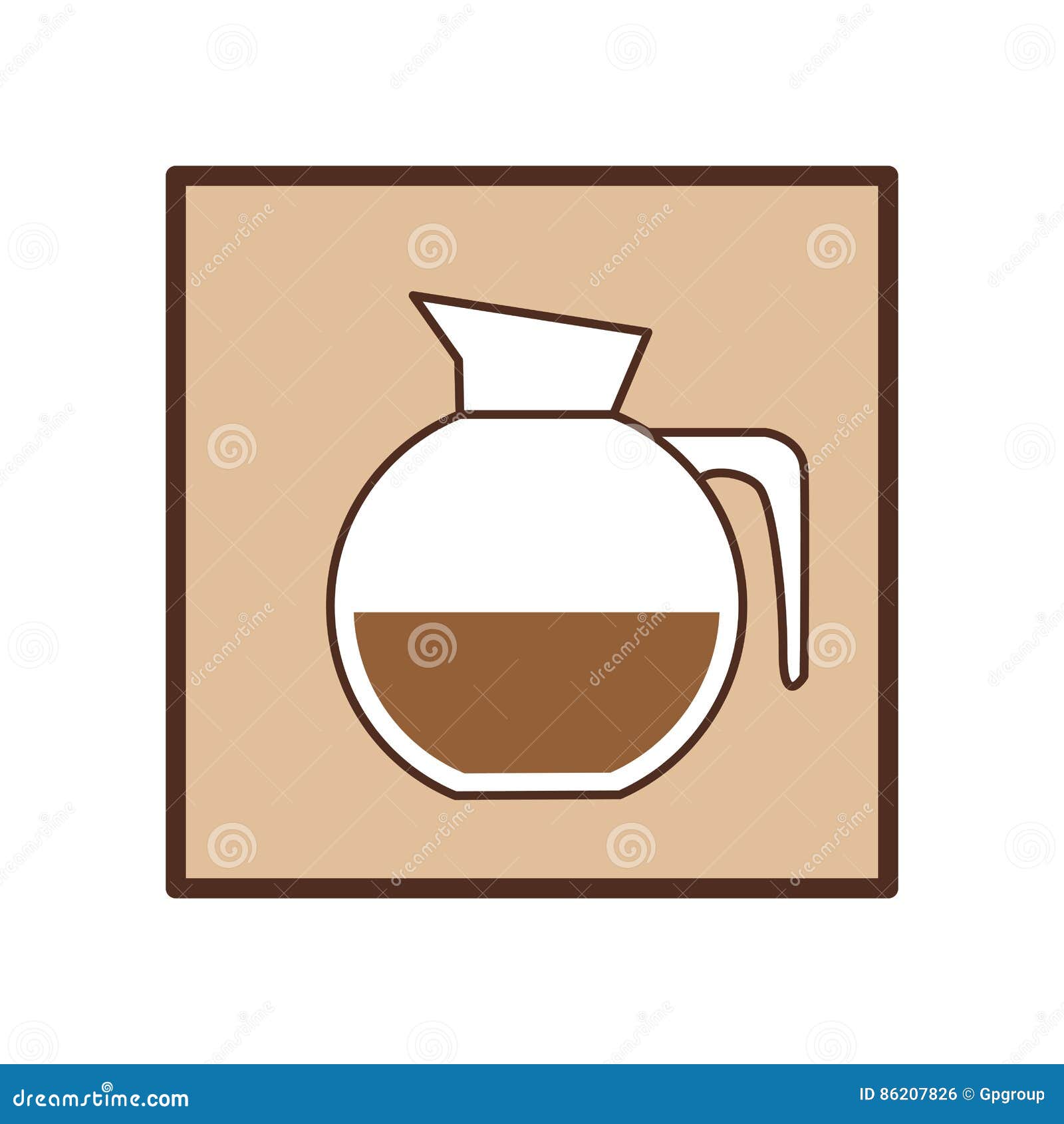 Coffee jug icon image stock illustration. Illustration of black 86207826