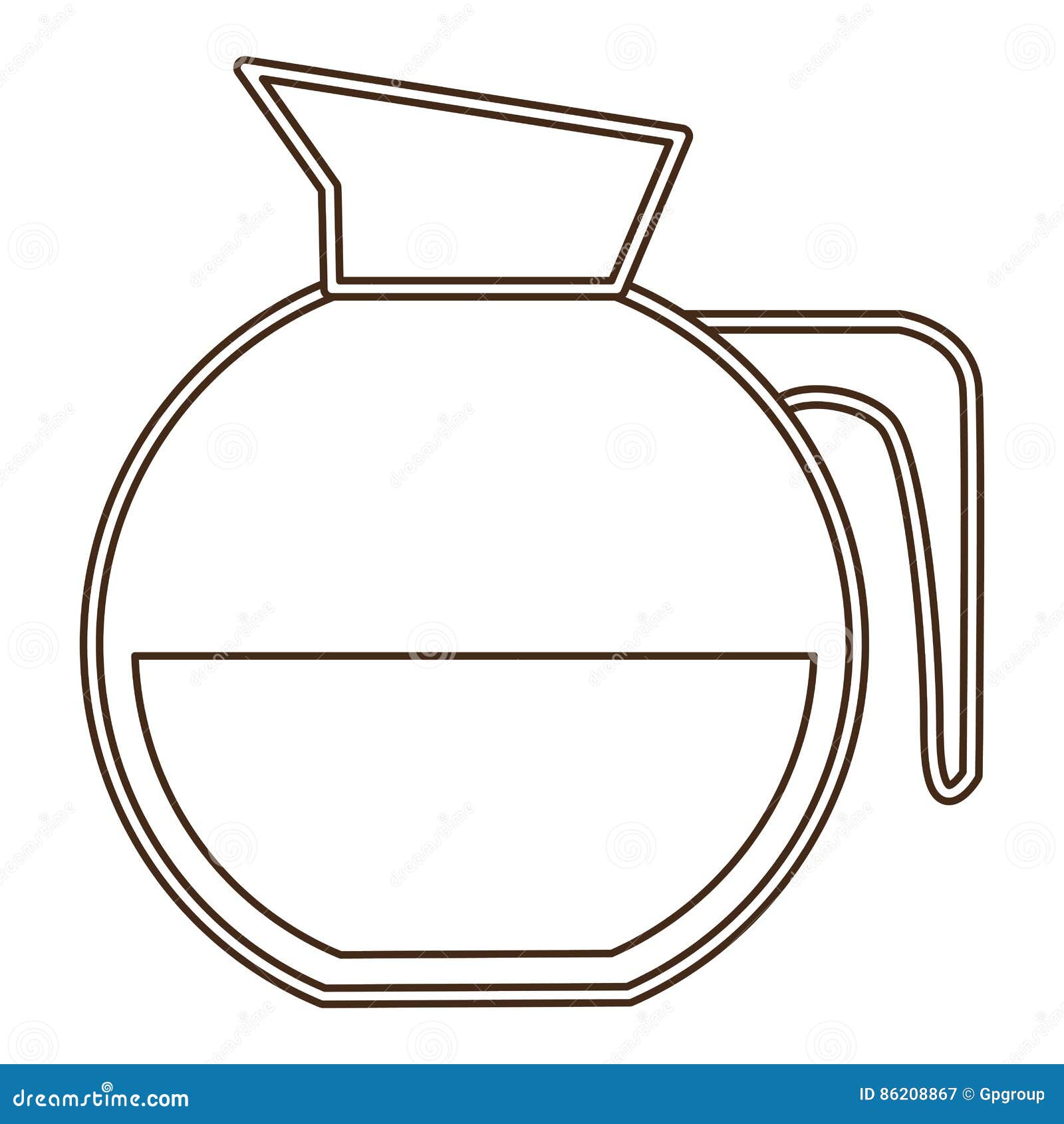 Coffee jug icon image stock illustration. Illustration of icon 86208867