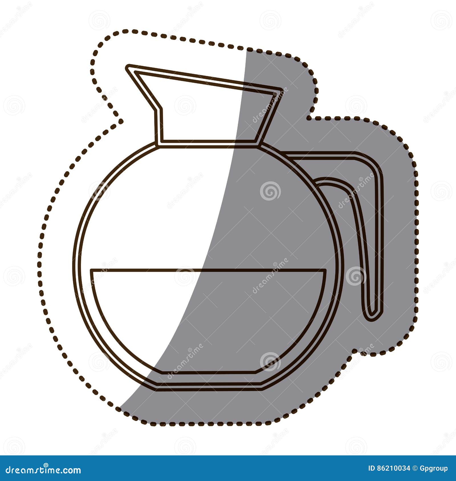 Coffee jug icon image stock illustration. Illustration of machine