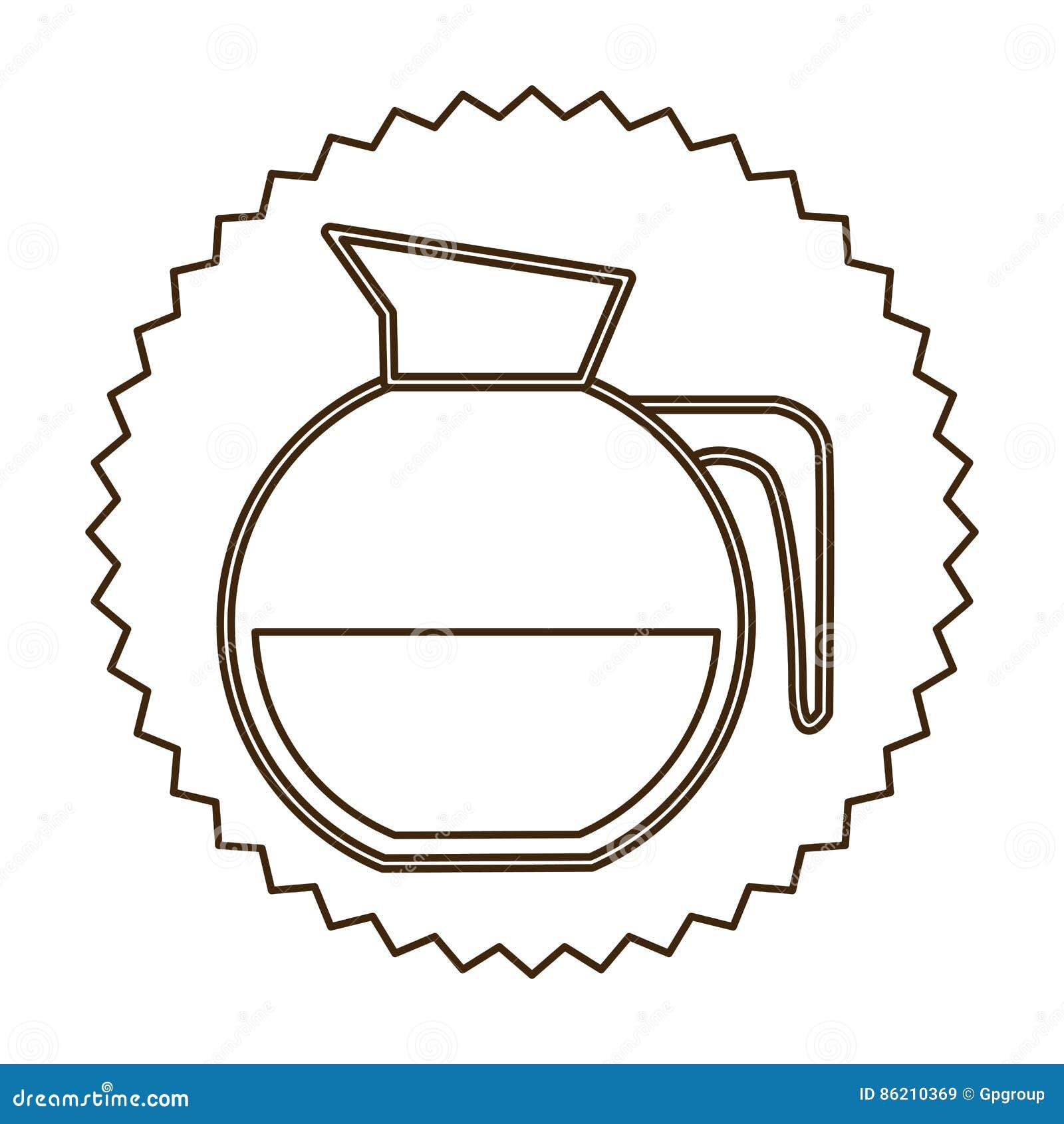 Coffee jug icon image stock illustration. Illustration of bean 86210369