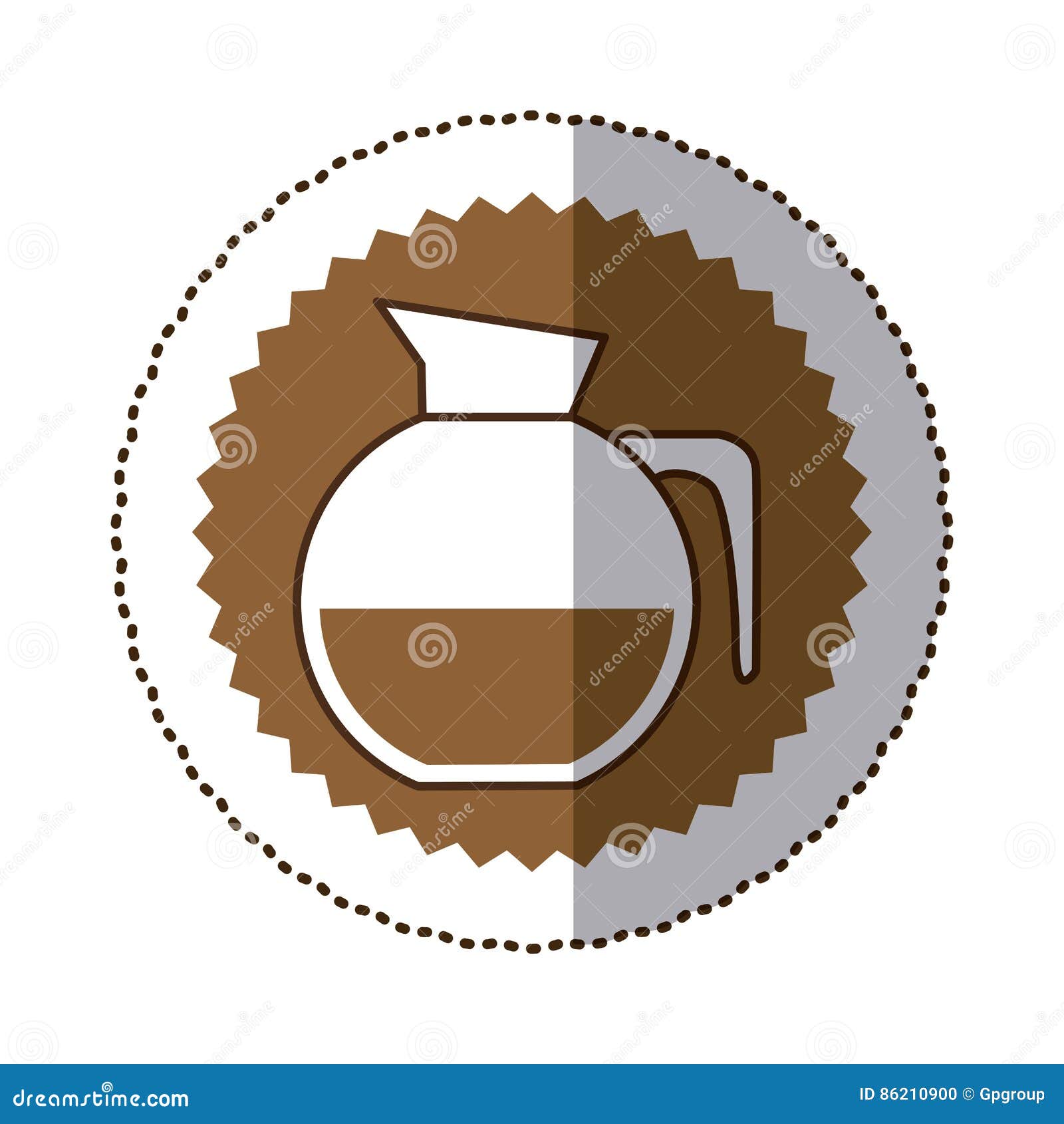 Coffee jug icon image stock illustration. Illustration of mocha 86210900