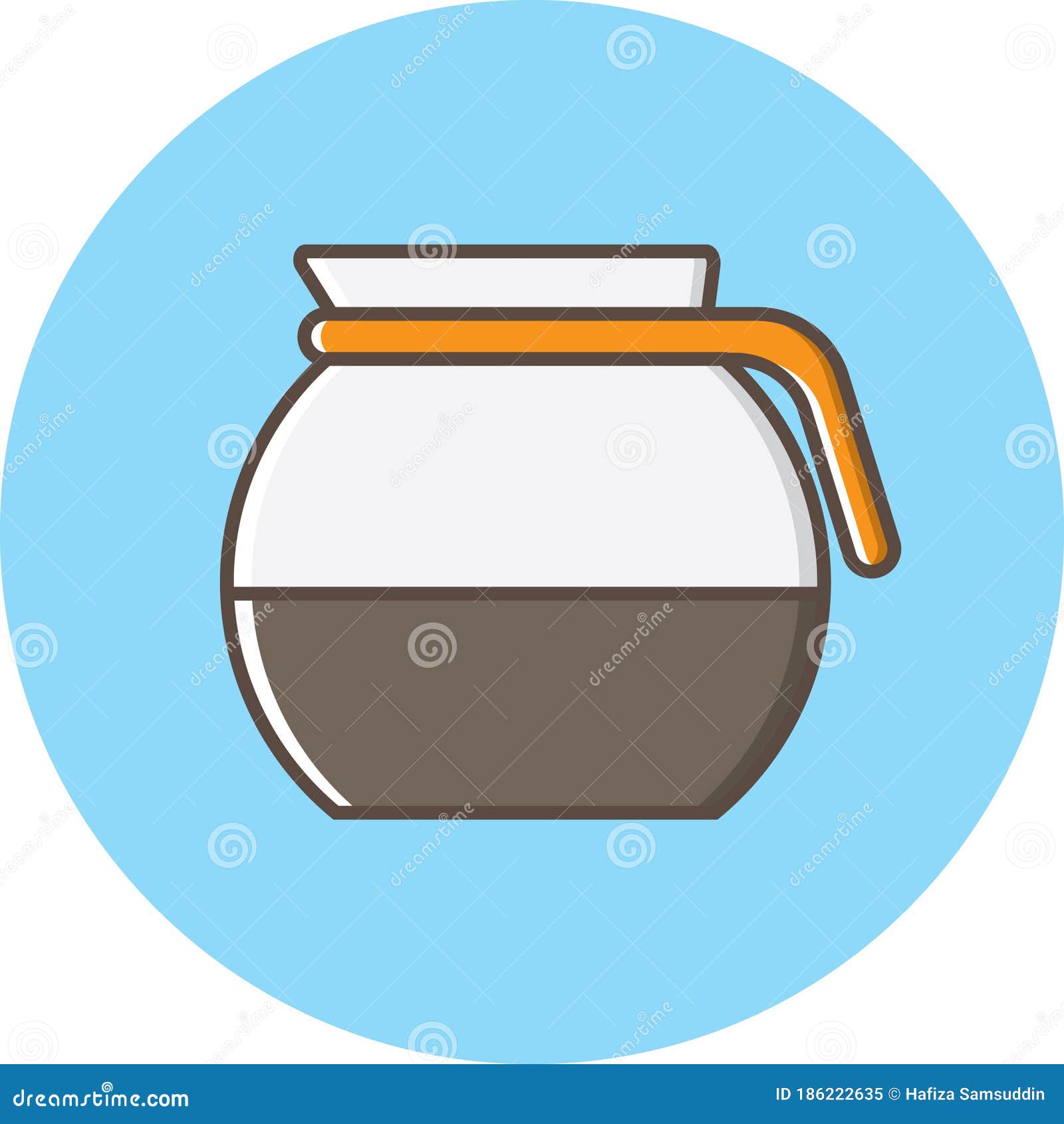 Coffee Jug. Vector Illustration Decorative Design Stock Vector