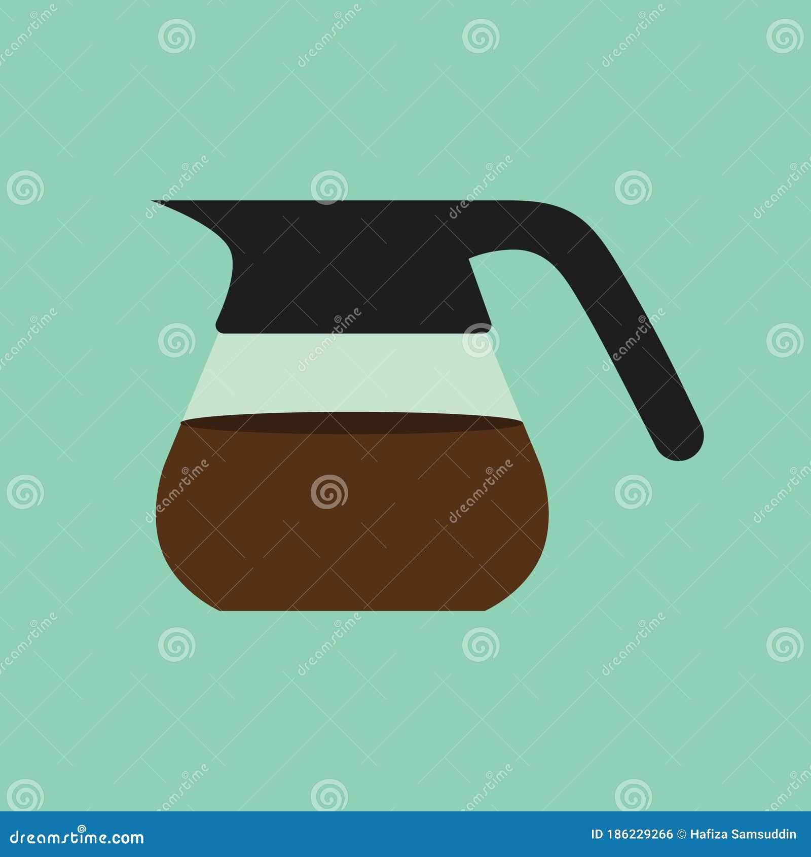 Coffee Jug. Vector Illustration Decorative Design Stock Vector