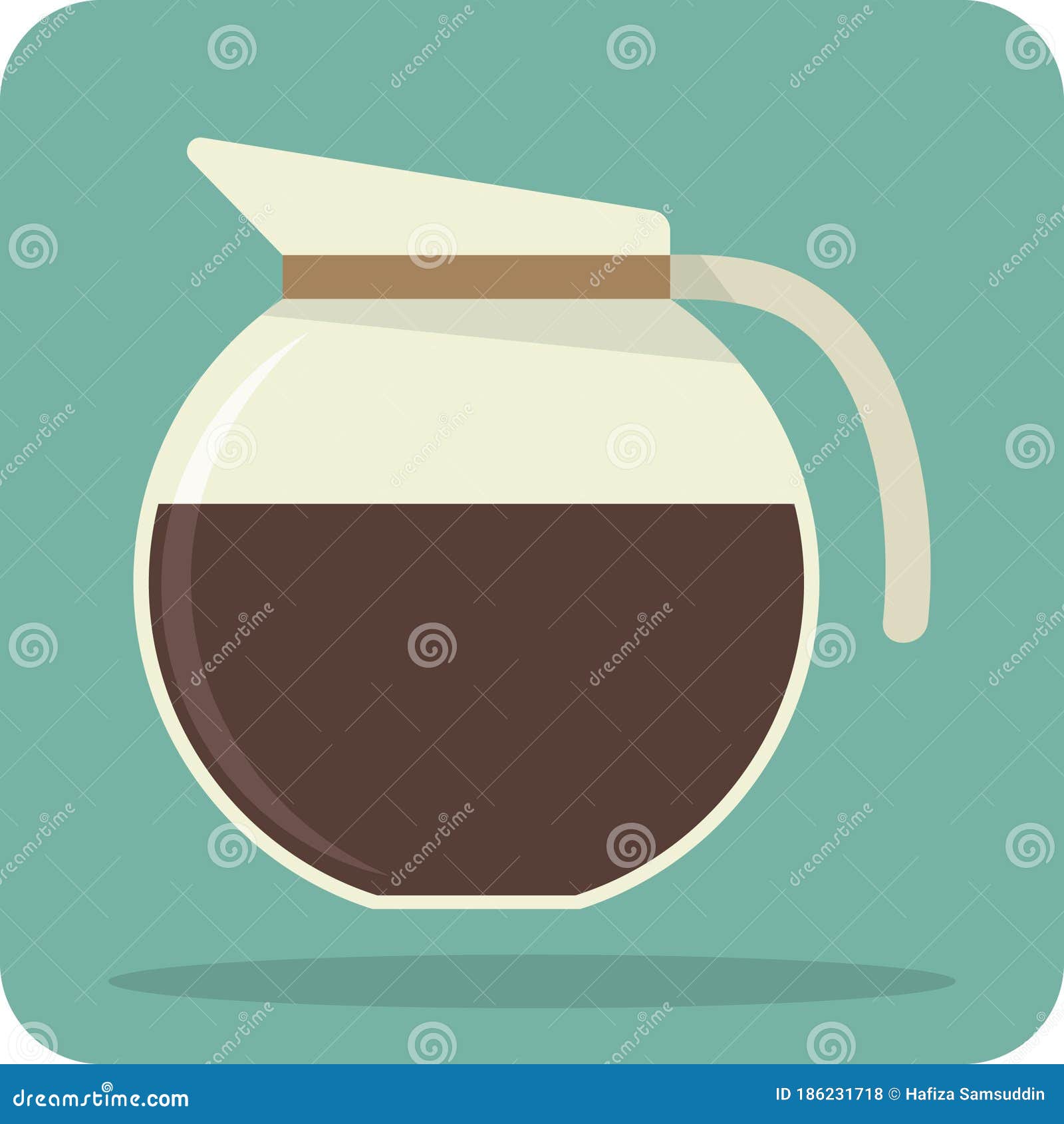 Coffee Jug. Vector Illustration Decorative Design Stock Vector