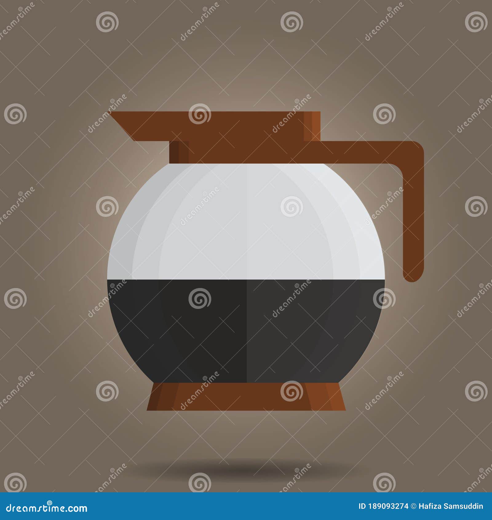 Coffee Jug. Vector Illustration Decorative Design Stock Vector