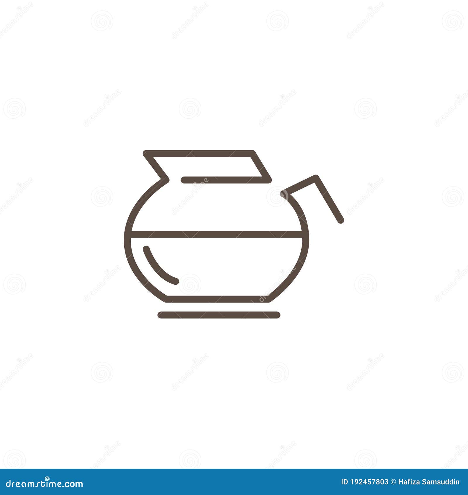 Coffee Jug. Vector Illustration Decorative Design Stock Vector