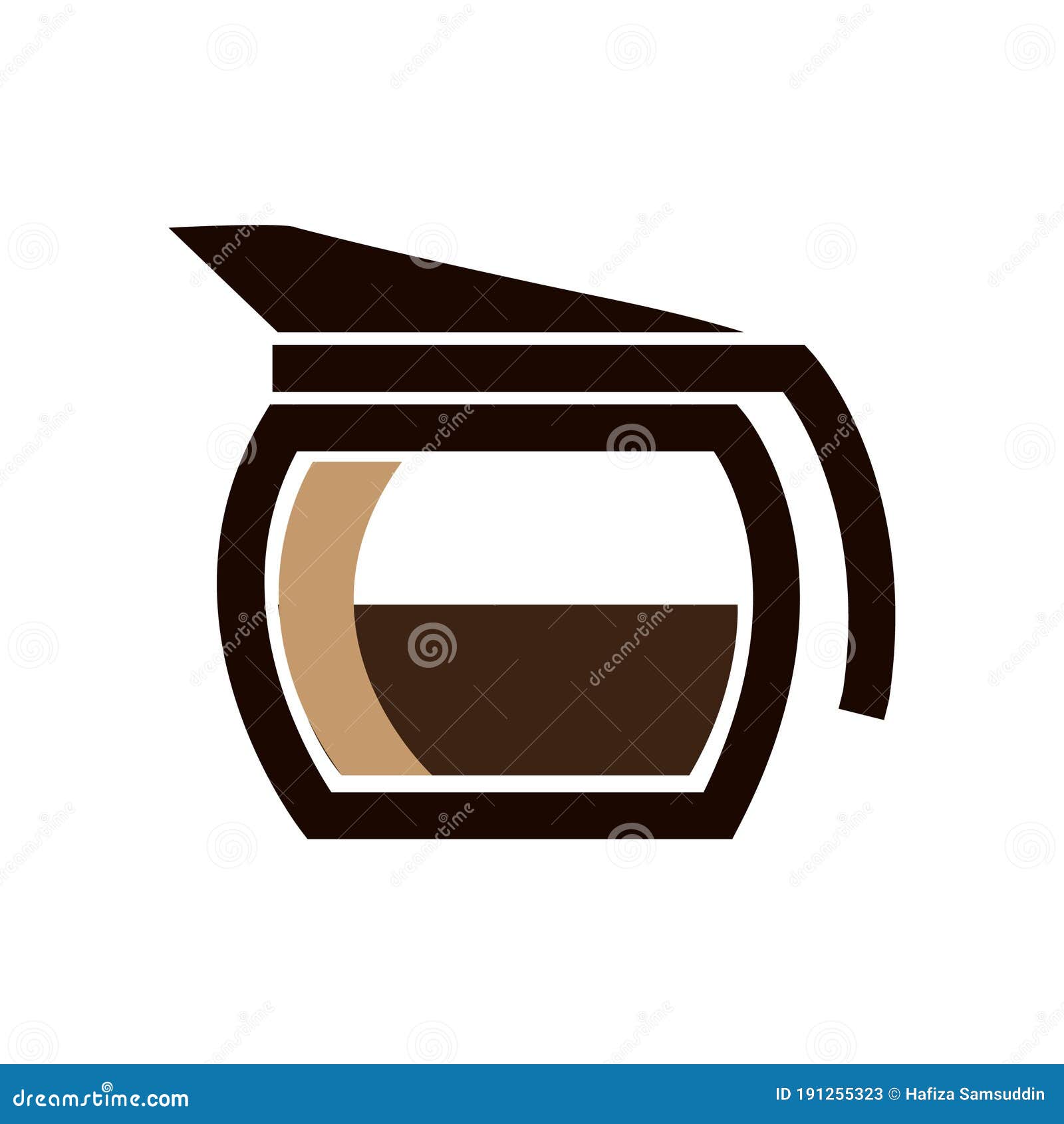 Coffee Jug. Vector Illustration Decorative Design Stock Vector