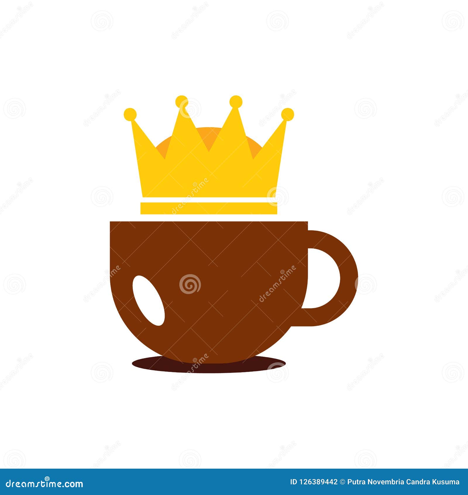 Coffee King Logo Icon Design Stock Vector Illustration of idea