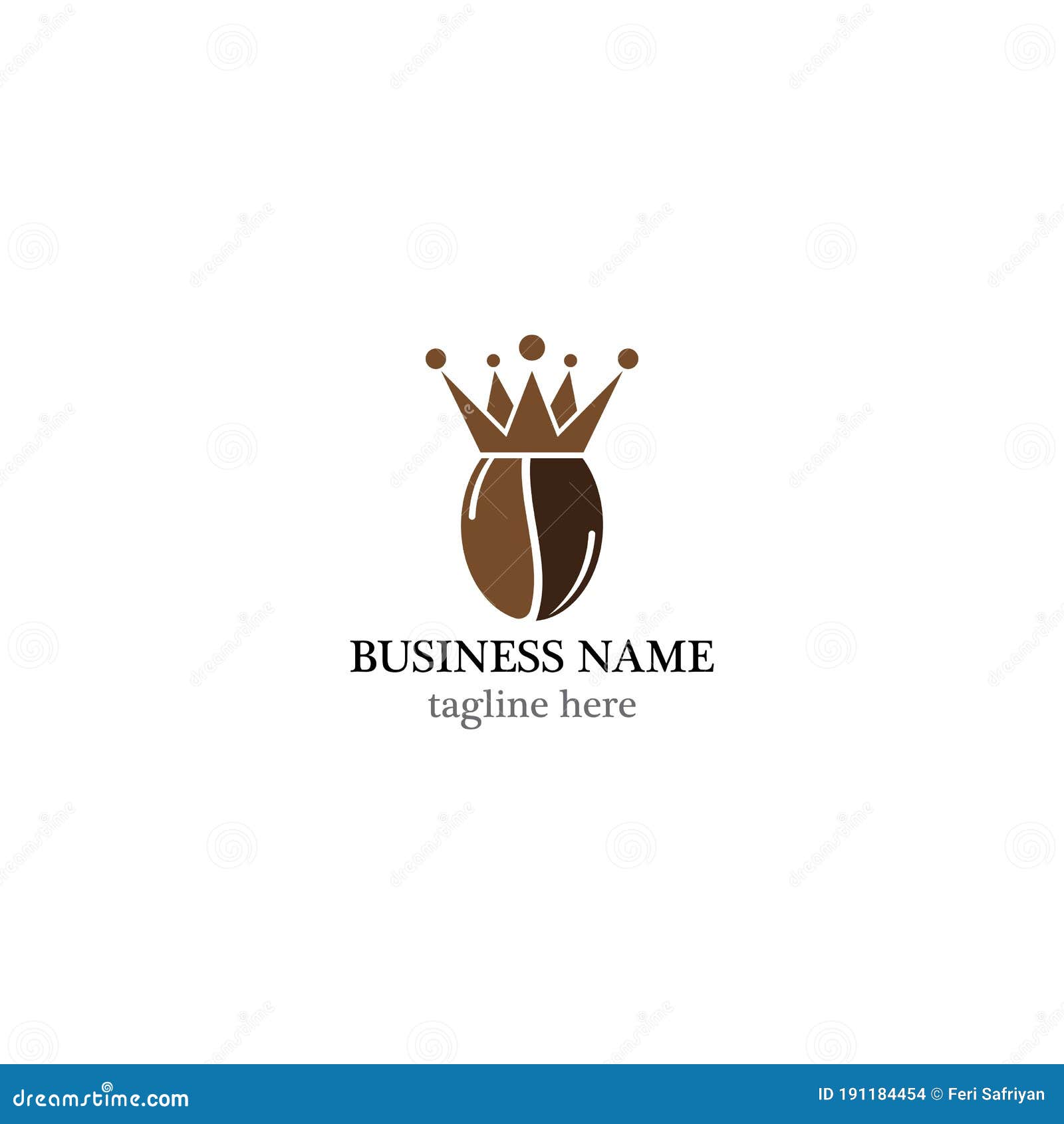 Coffee king logo template stock illustration. Illustration of design