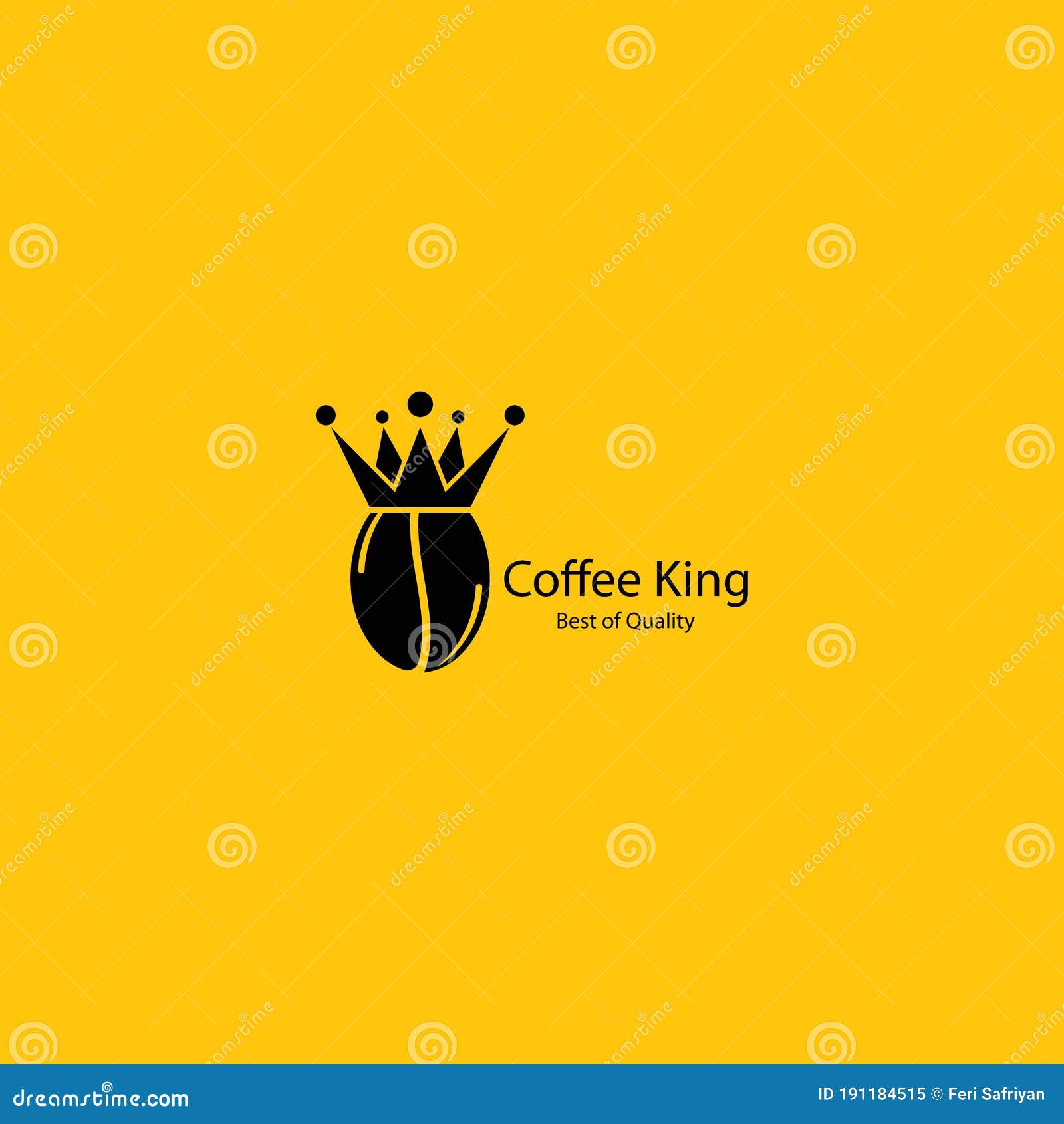 Coffee king logo template stock illustration. Illustration of logo
