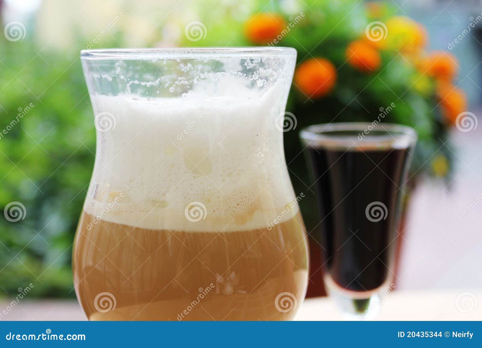 Coffee with liquor stock photo. Image of latte, milk 20435344