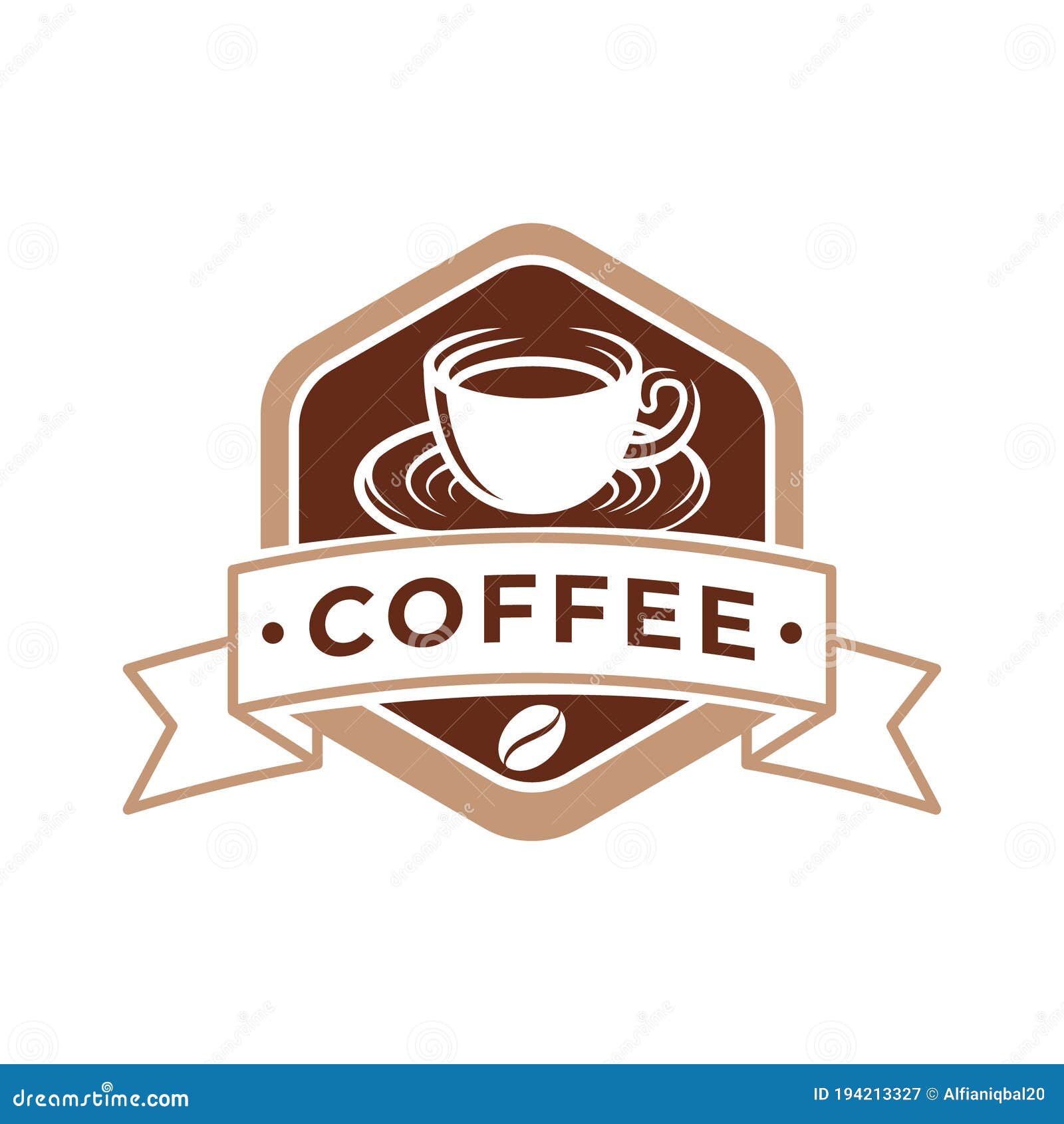 Coffee Logo Design Vector Illustration. Retro Vintage Coffee Logo ...