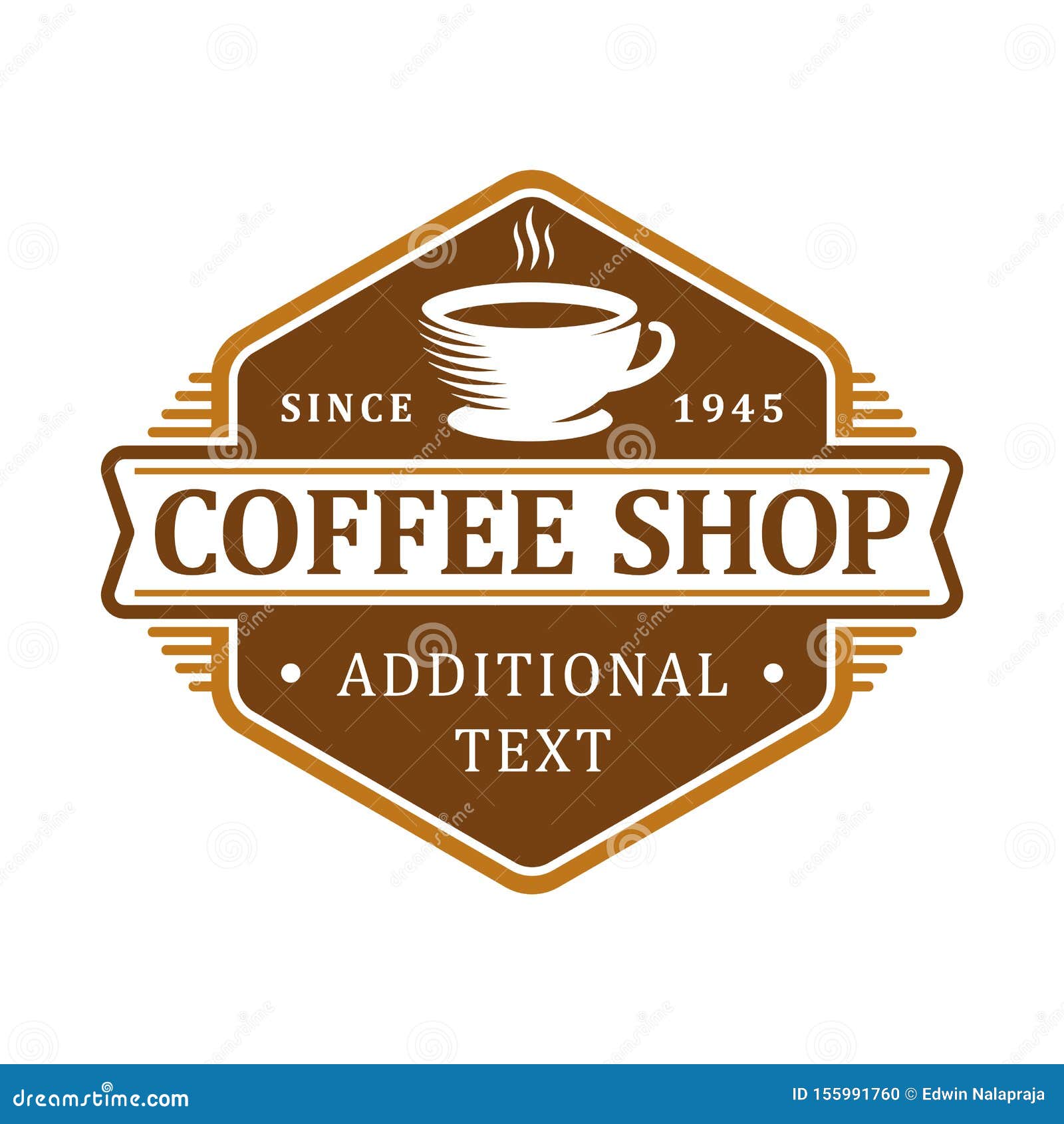 Coffee Logo, Vector Coffee Label Badge or Emblem on Isolated White ...