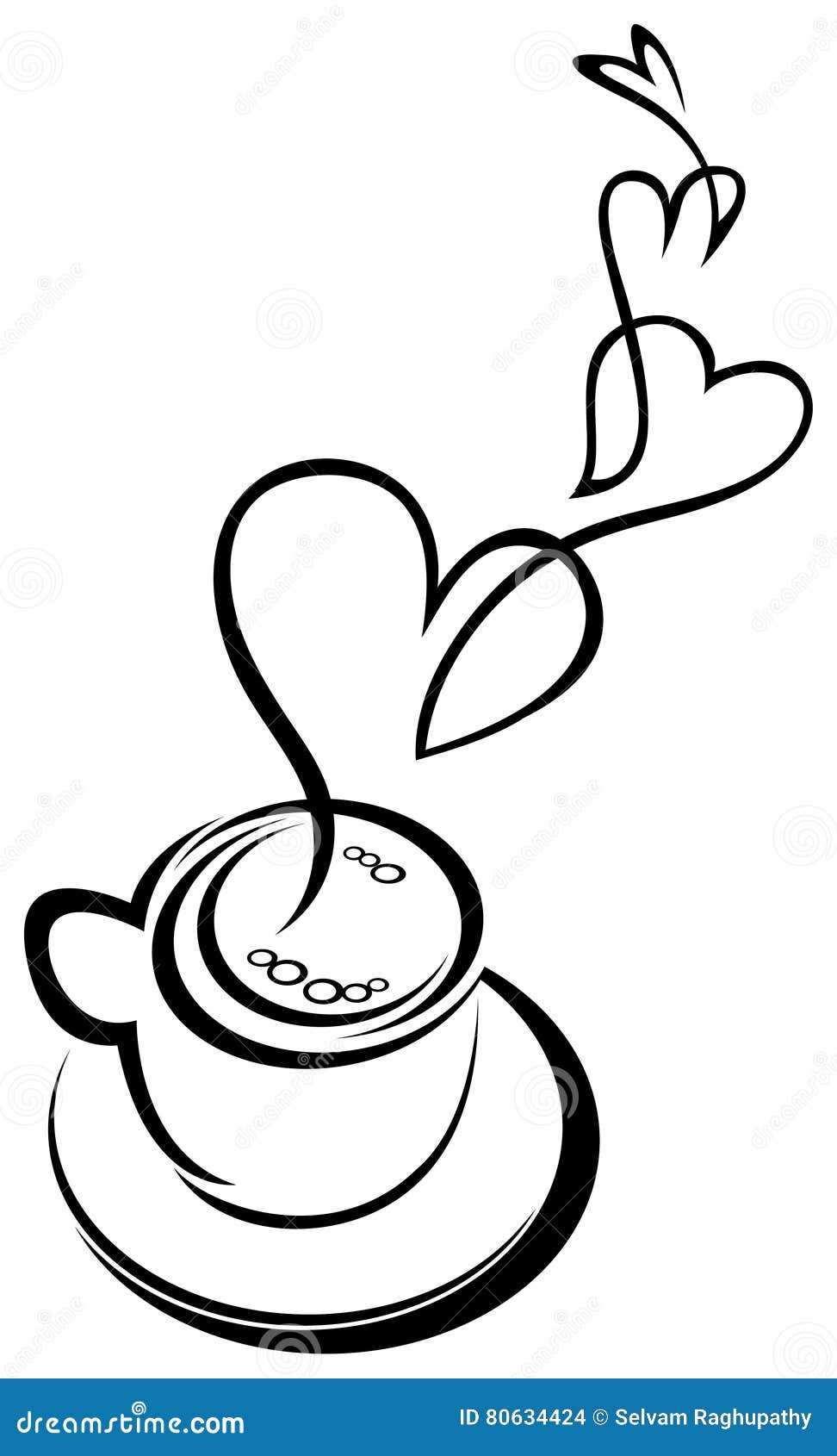 Coffee love stock vector. Illustration of cold, design 80634424