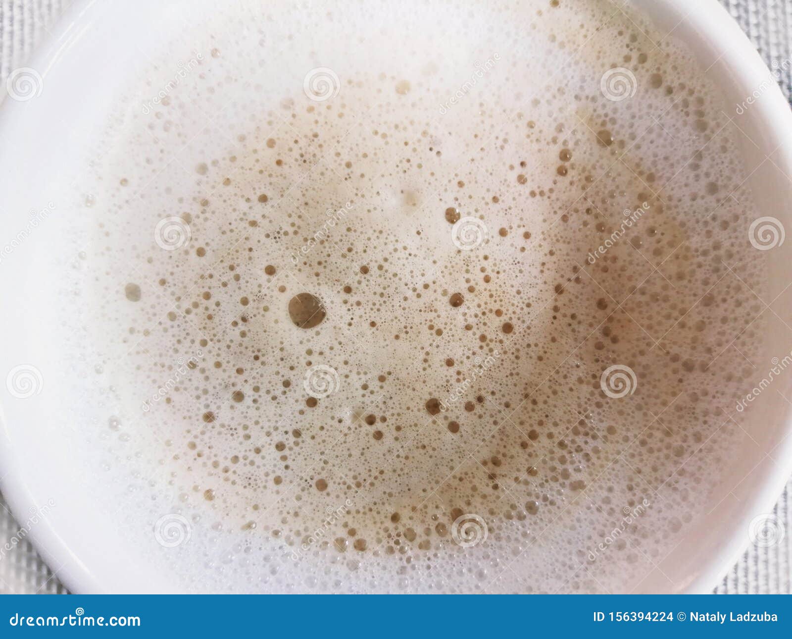 Coffee with Lush Foam Cappuccino in a White Cup Stock Illustration