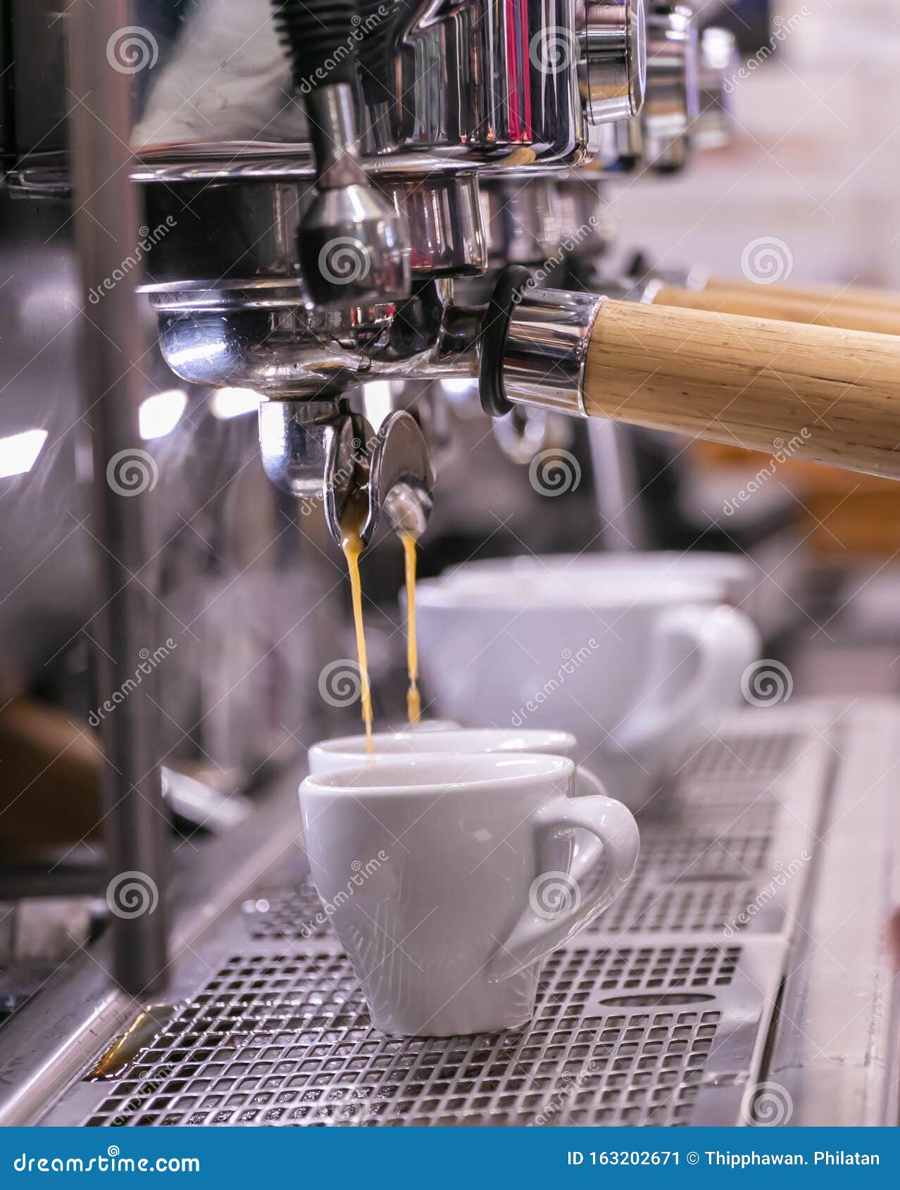 Close Up of Coffee Machine Vintage Style Stock Image Image of brown