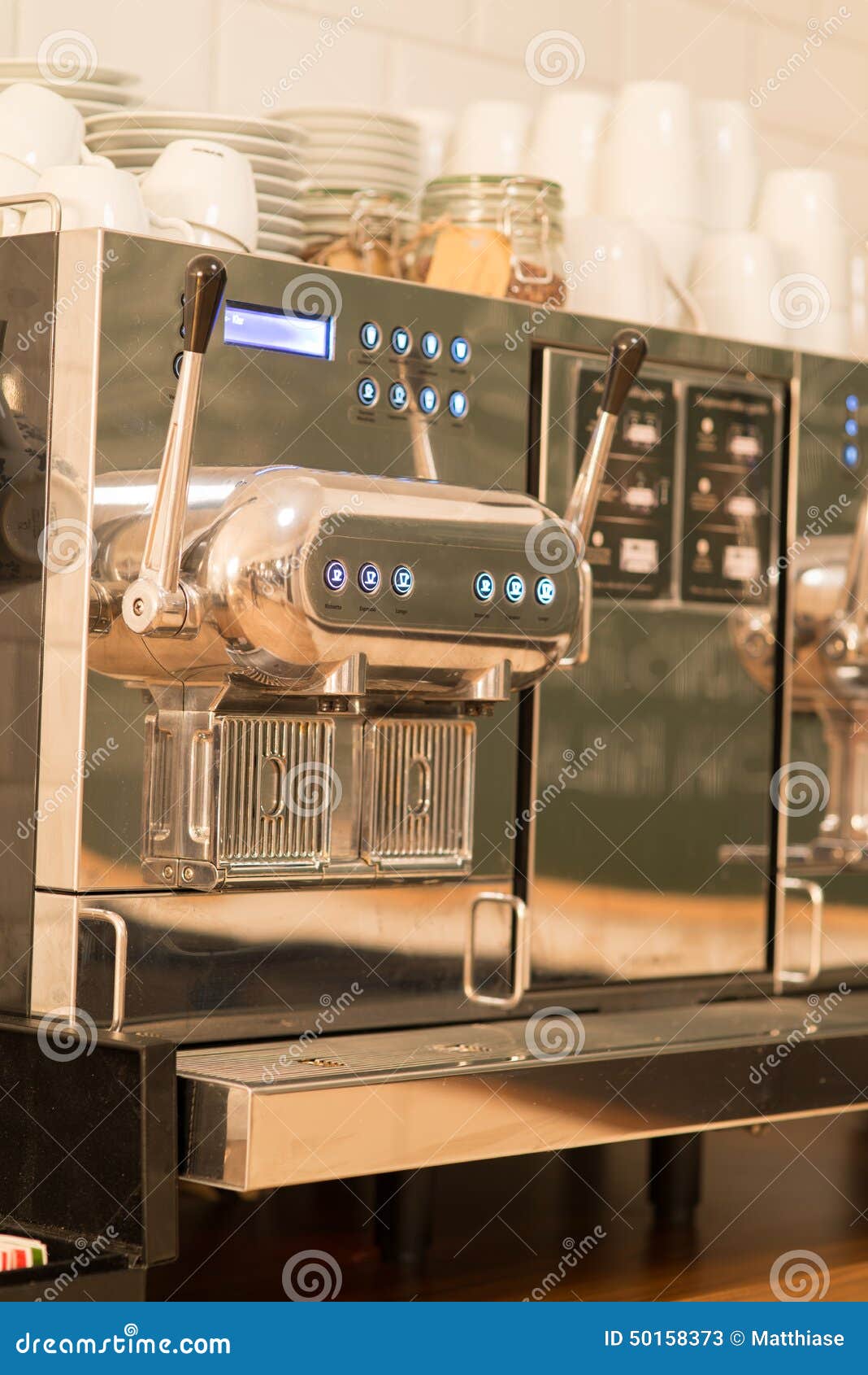 Coffee machine stock image. Image of cream, breakfast 50158373