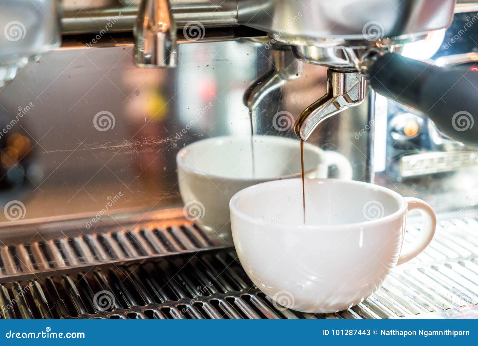 Coffee Machine Brewing a Coffee Stock Image Image of modern, espresso