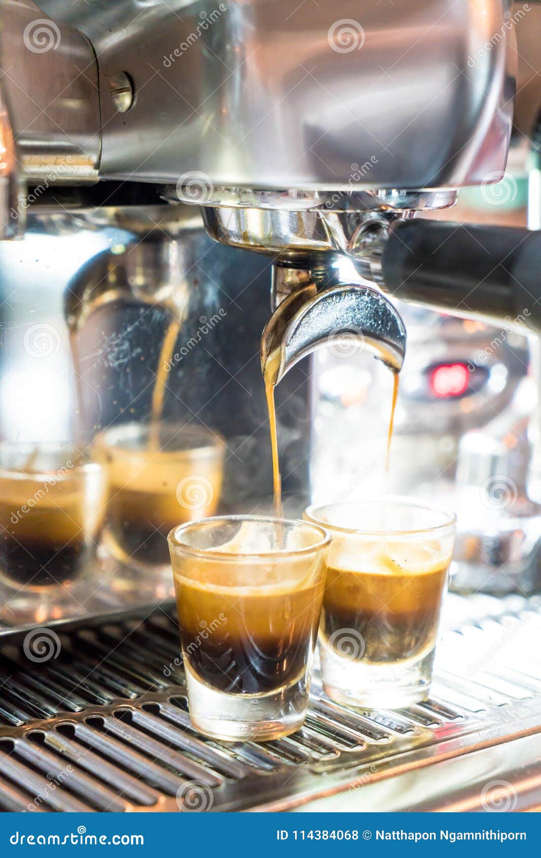 Coffee Machine Brewing a Coffee Stock Photo Image of coffee, making