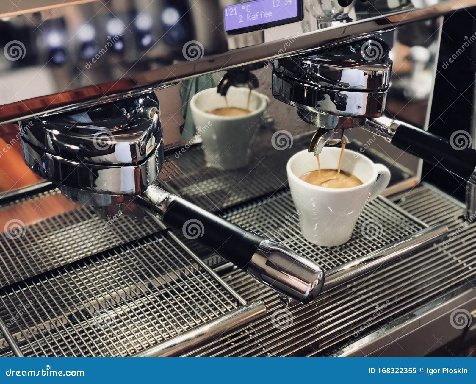 Coffee Machine Makes Coffee Stock Image Image of morning, machine
