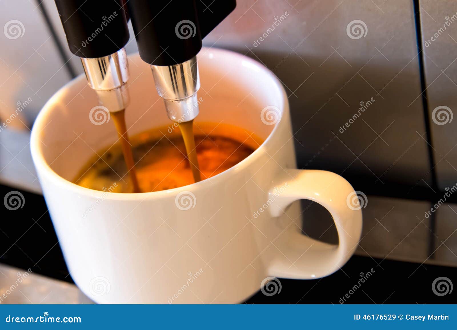 Coffee Machine Making a Fresh Cup of Expresso Stock Image Image of