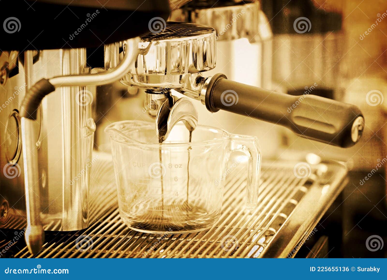 Coffee Machine in Old Style Processed Stock Photo Image of kitchen