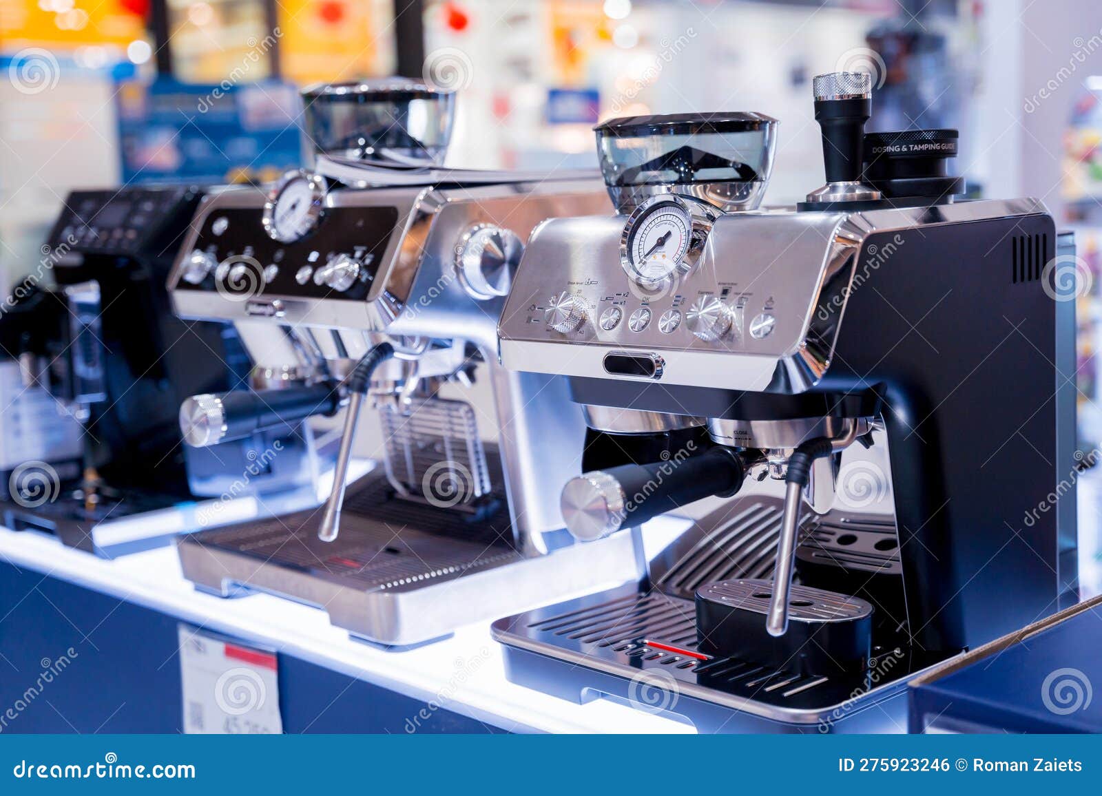 Coffee Machine in the Showroom of a Large Store Stock Photo Image of