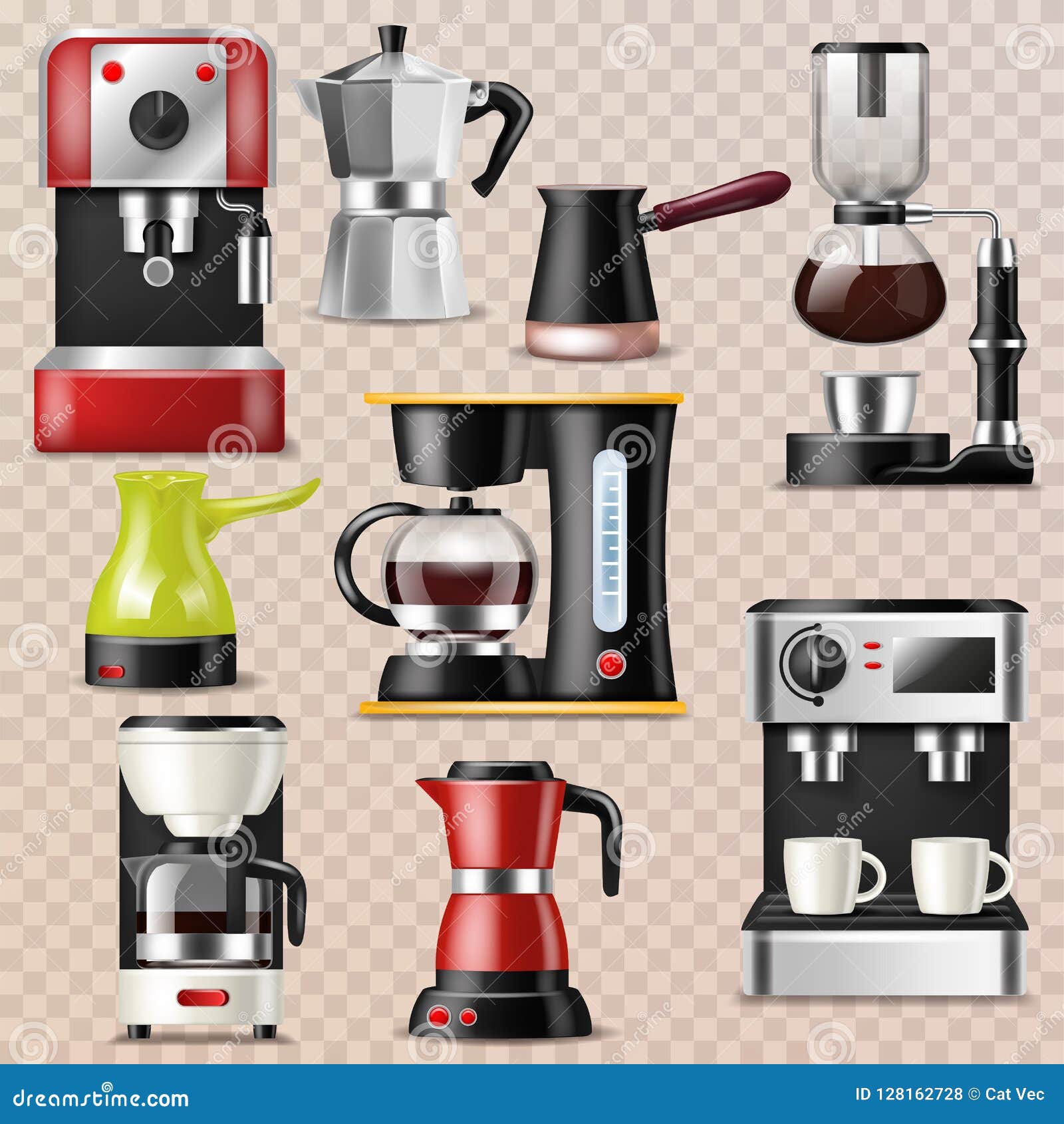 Download Coffee Machine Vector Coffeemaker And Coffee-machine For ...