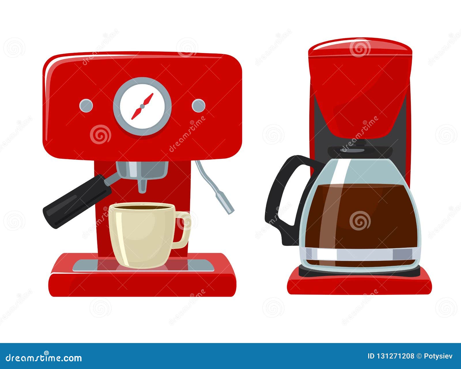 Download Coffee Machine. Vector Flat Icon Isolated On White ...