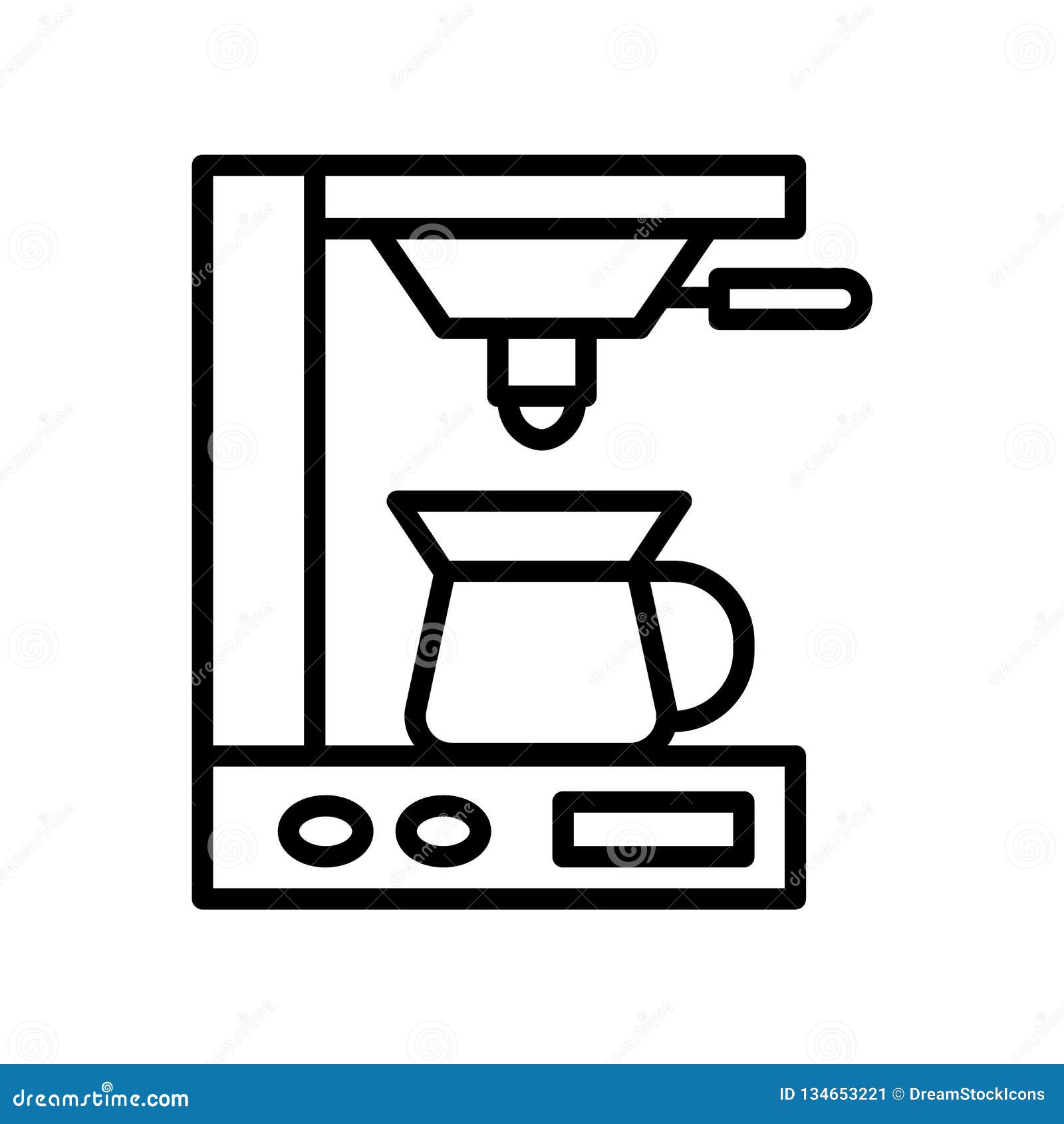 Coffee Maker Icon Vector Isolated on White Background, Coffee Maker Sign ,  Line or Linear Sign, Element Design in Outline Style Stock Vector -  Illustration of chemex, cappuccino: 134653221