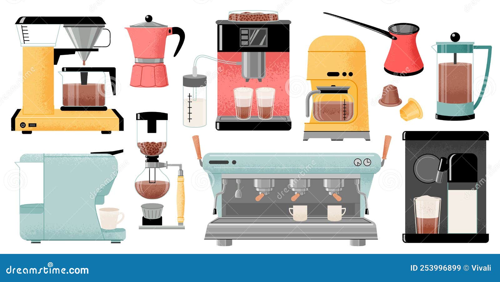 Barista Tools Set. Equipment For Various Ways Of Coffee Brewing