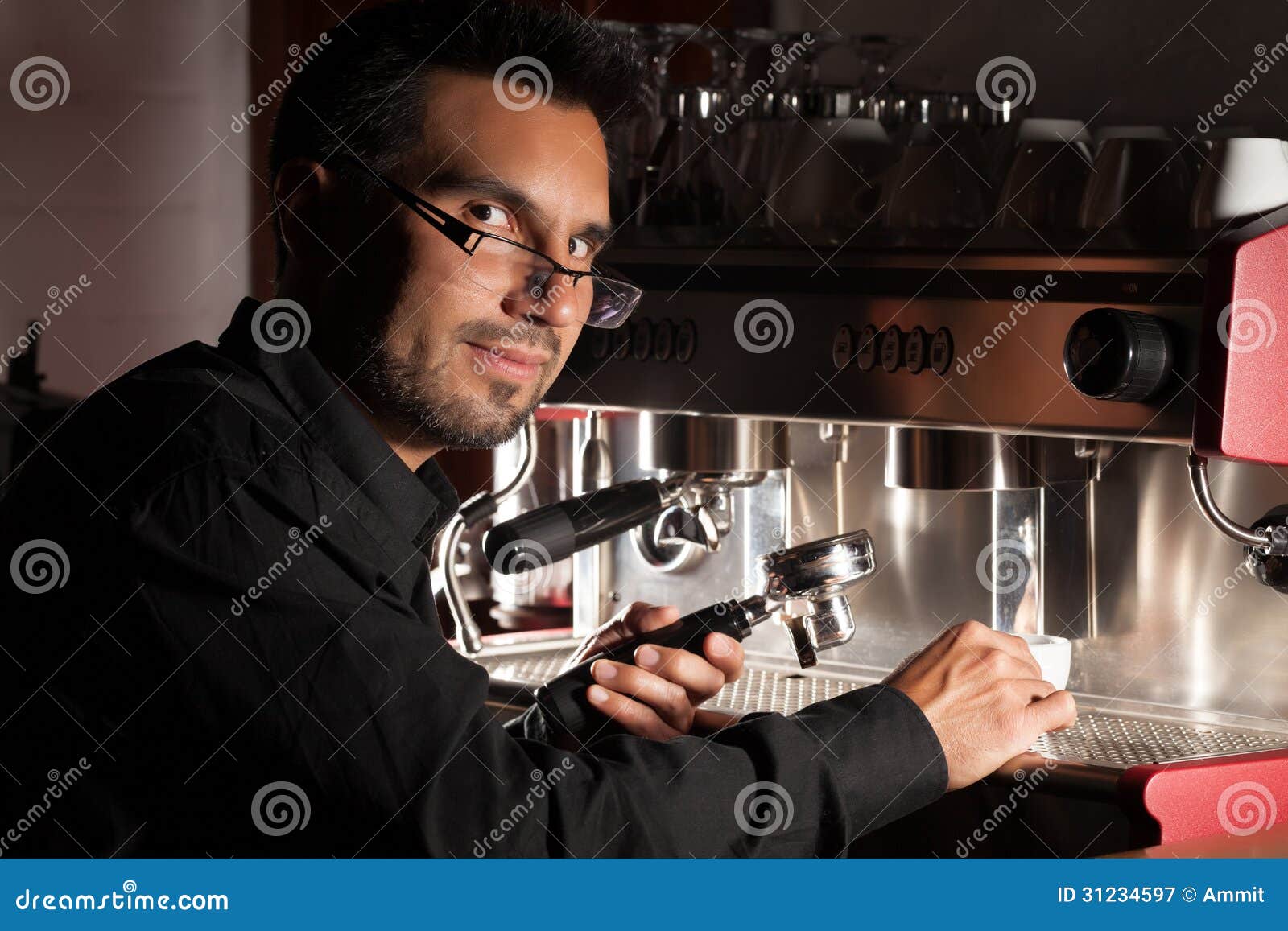 Coffee maker stock image. Image of industry, person, coffee 31234597