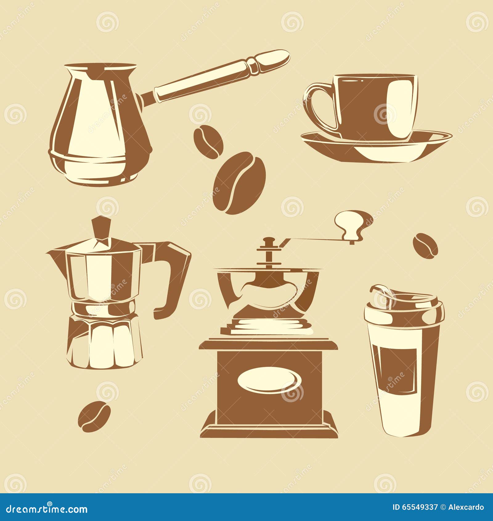 Free Vector  Set of coffee shop accessories