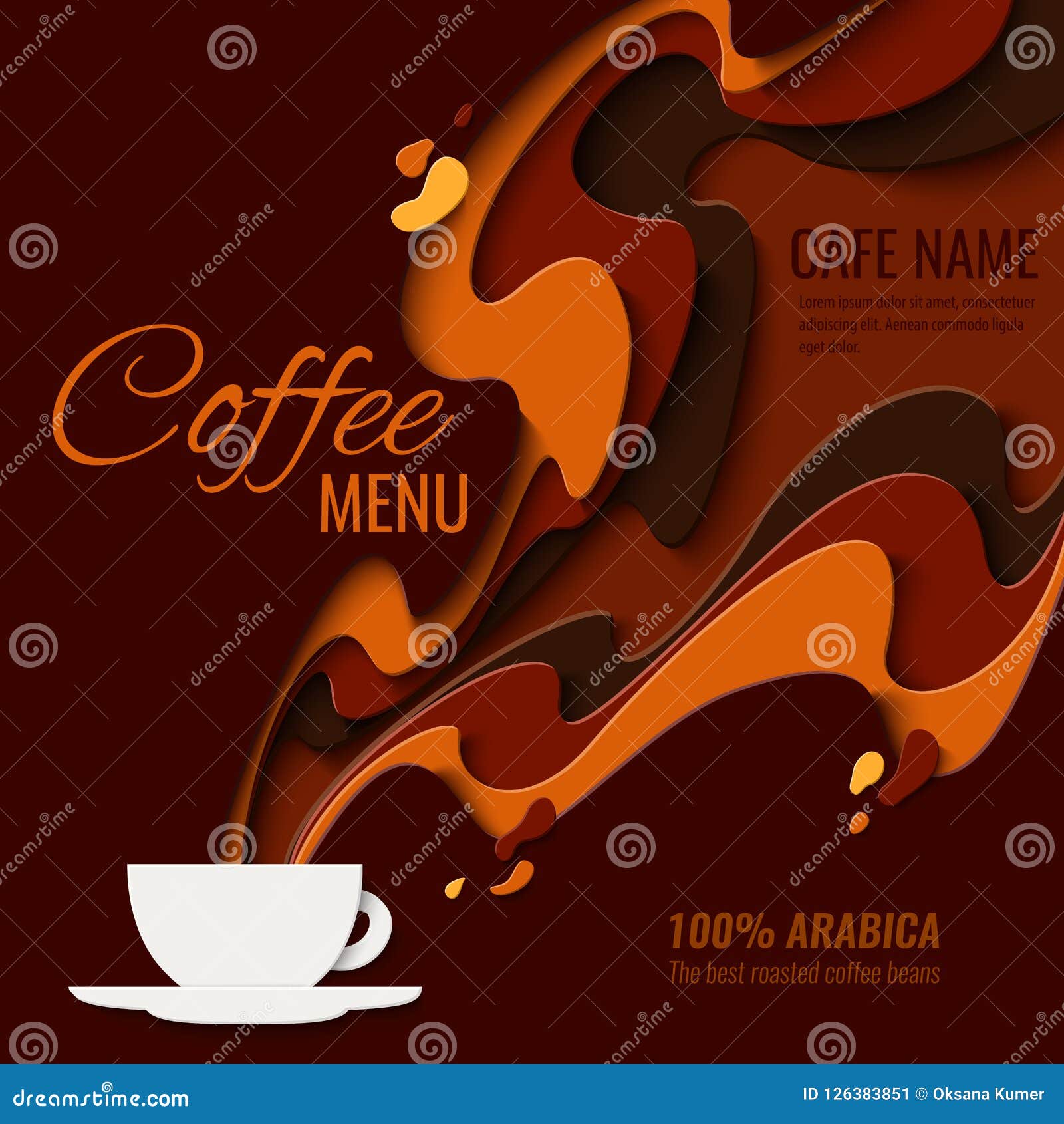 Coffee Menu Vector Background Stock Vector - Illustration of elegant, banner:  126383851