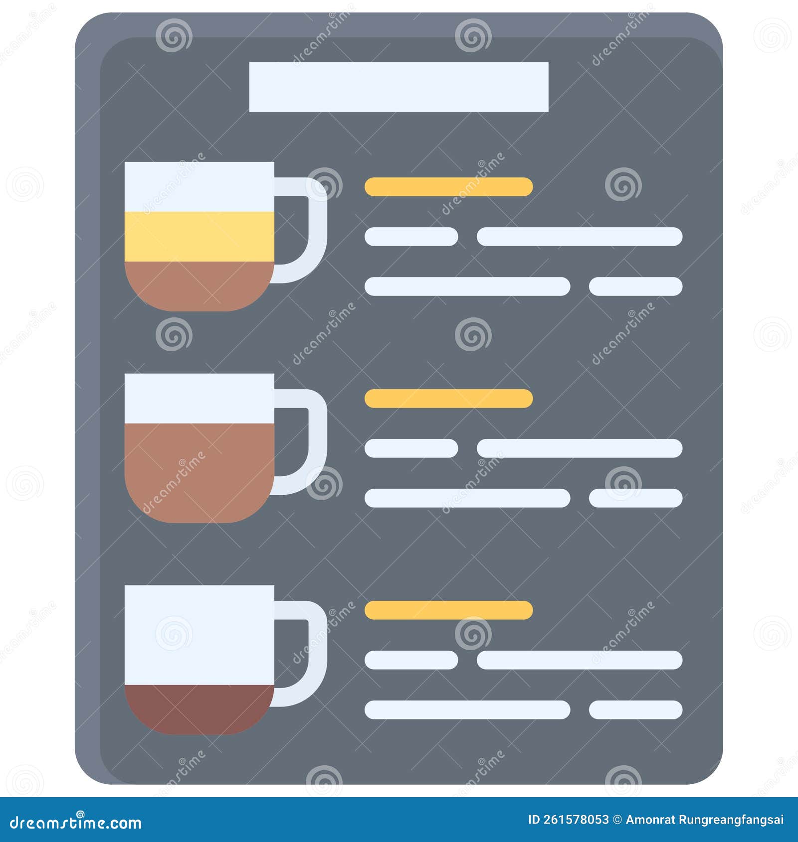 Coffee Menu Icon, Coffee Shop Related Vector Stock Vector