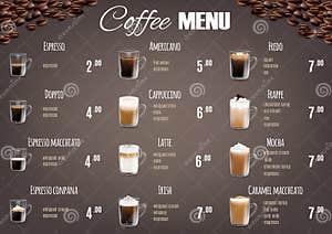 Menu With Price List And Gold Pattern Cartoon Vector CartoonDealer 