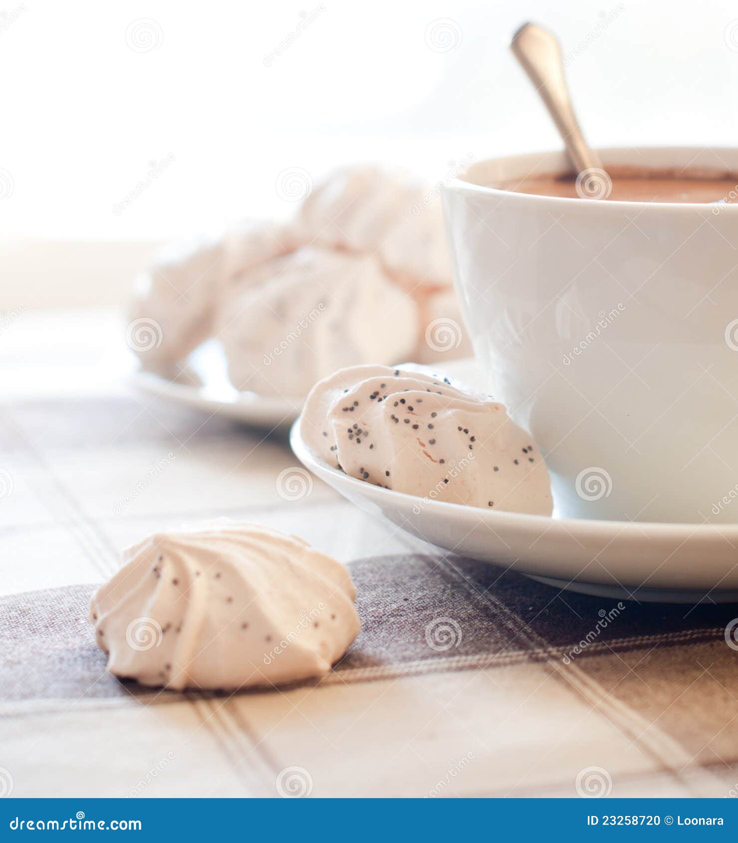 Coffee and meringues stock photo. Image of cafes, caffeine 23258720