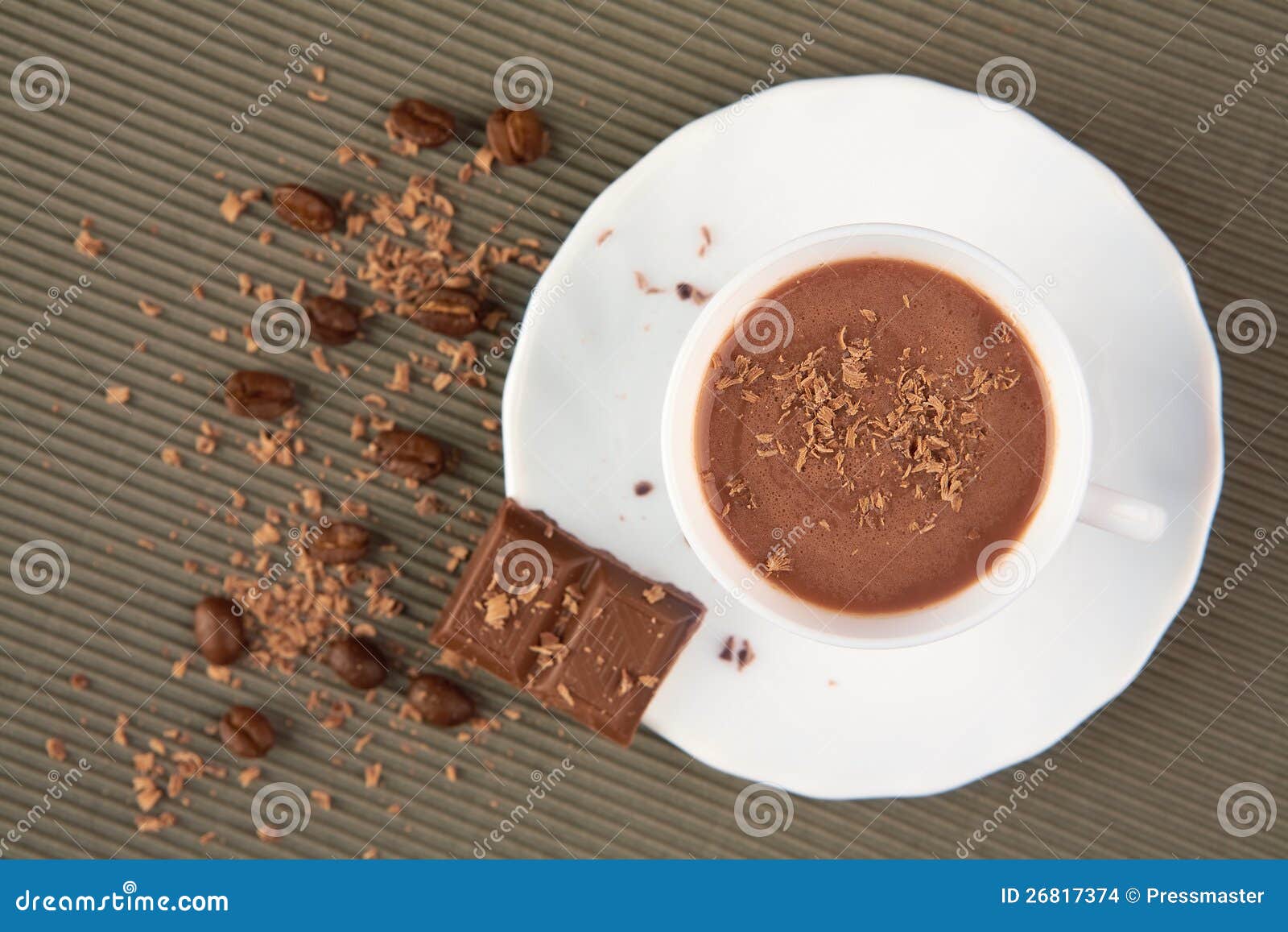Coffee with milk chocolate stock photo. Image of aroma 26817374