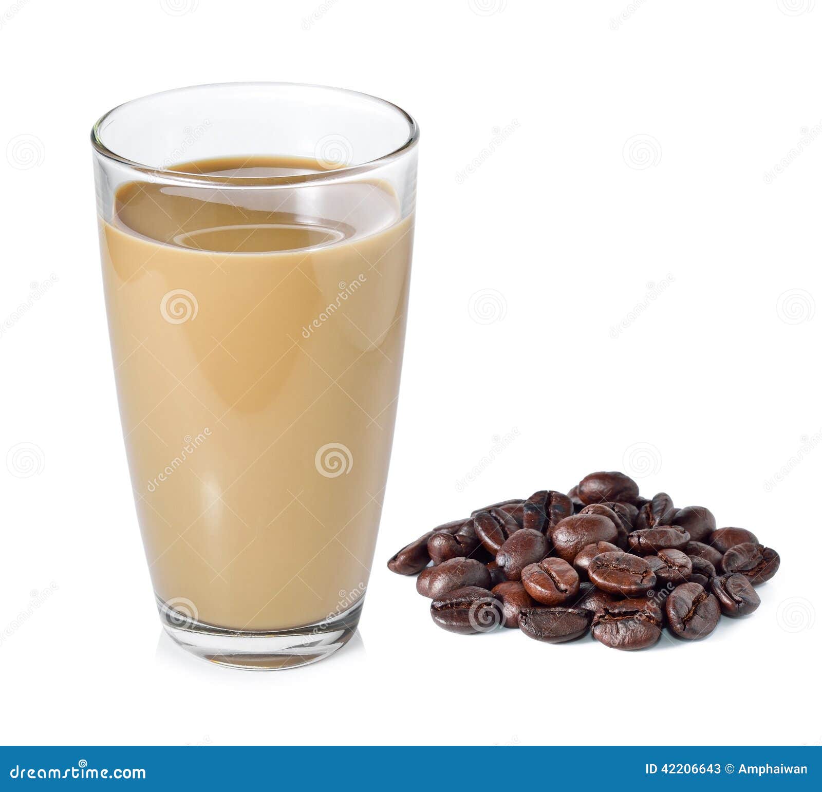Coffee Milk And Coffee Beans Stock Image - Image of beans, morning