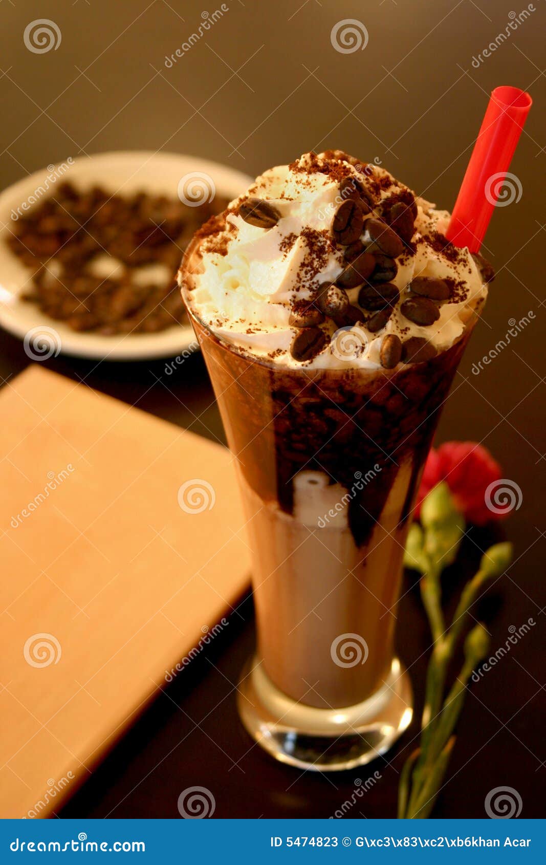 Coffee milkshake stock image. Image of flower, booklet - 5474823